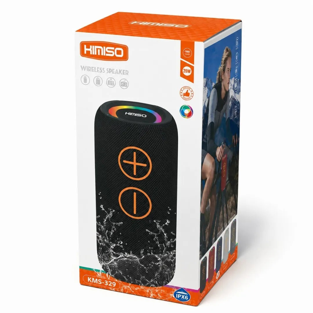 Parlante Bluetooth Portátil Con ExtraBass, TWS y Resistencia IPX6 KMS-329