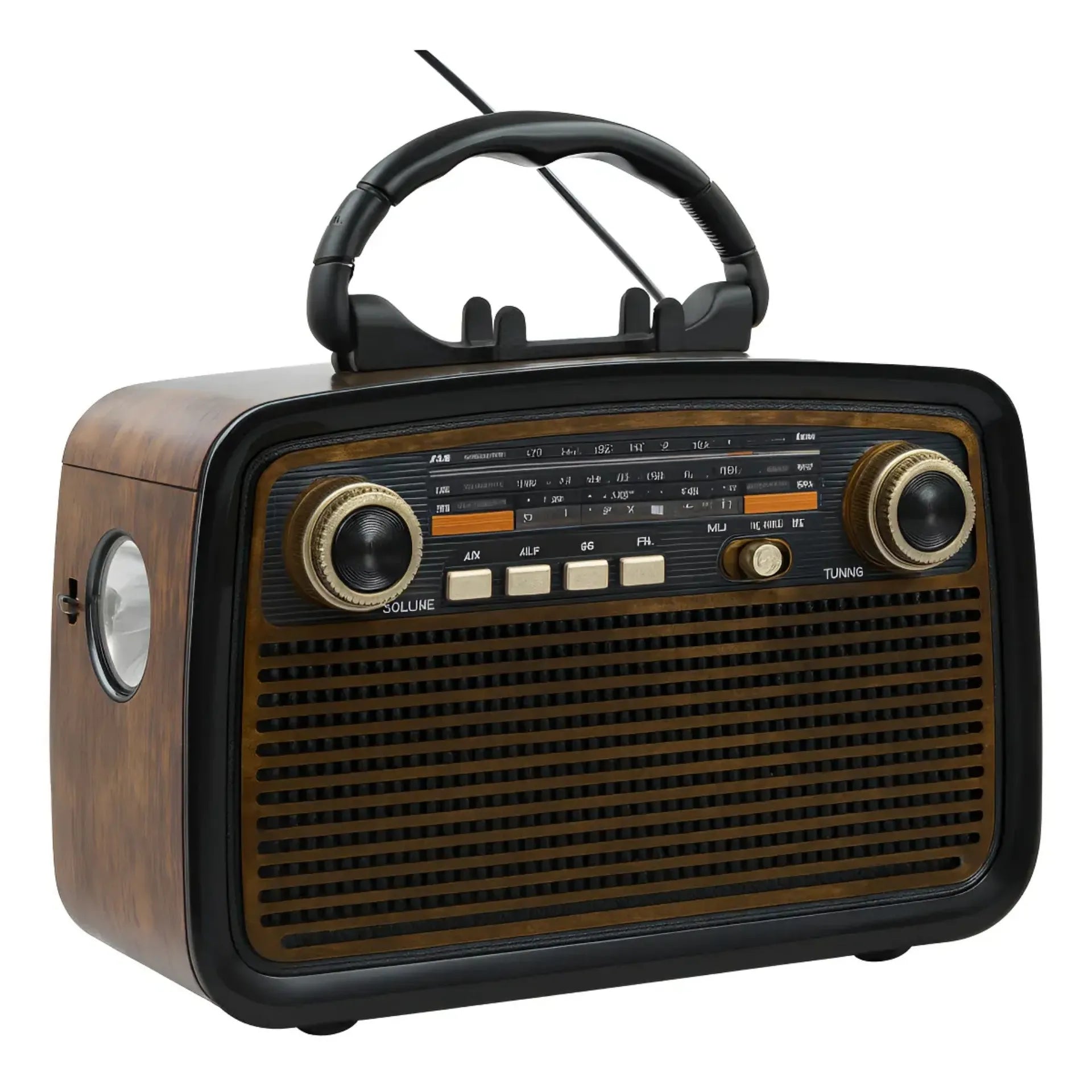 Radio Parlante Retro Vintage Bluetooth Con Radio AM/FM/SW y Luz De Emergencia KTF-1467