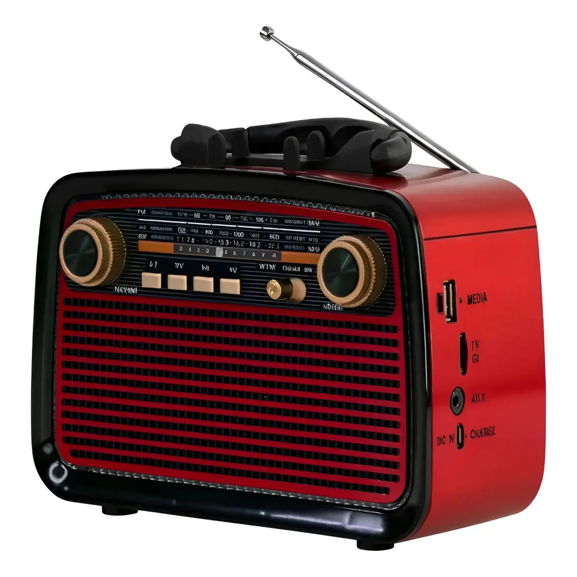 Radio Parlante Retro Vintage Bluetooth Con Radio AM/FM/SW y Luz De Emergencia KTF-1467