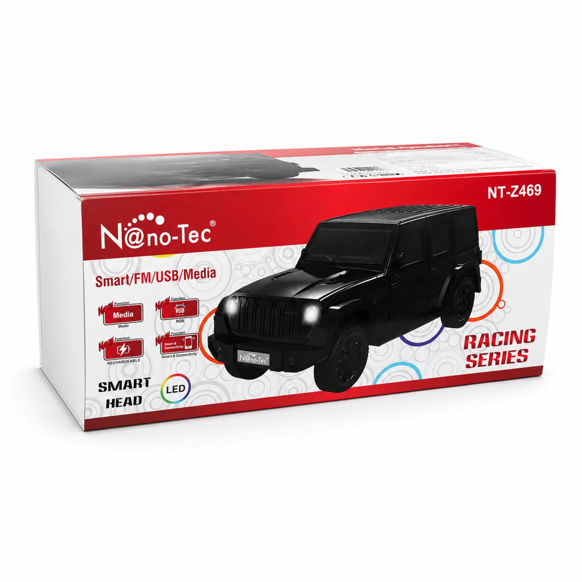 Parlante Bluetooth Tipo Camioneta Nano-Tec 10W Con Luces RGB NT-P2469