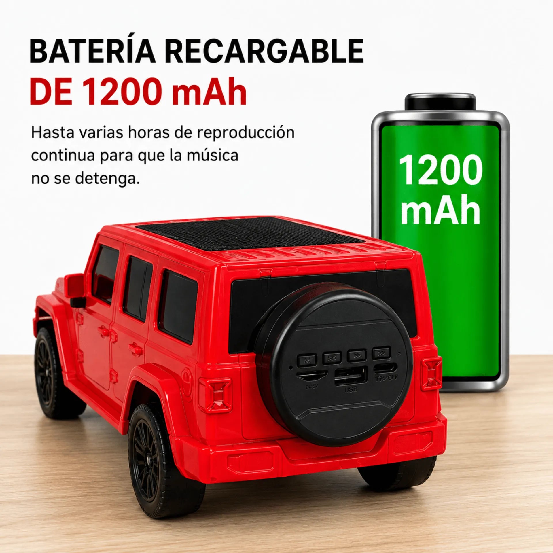 Parlante Bluetooth Tipo Camioneta Nano-Tec 10W Con Luces RGB NT-P2469