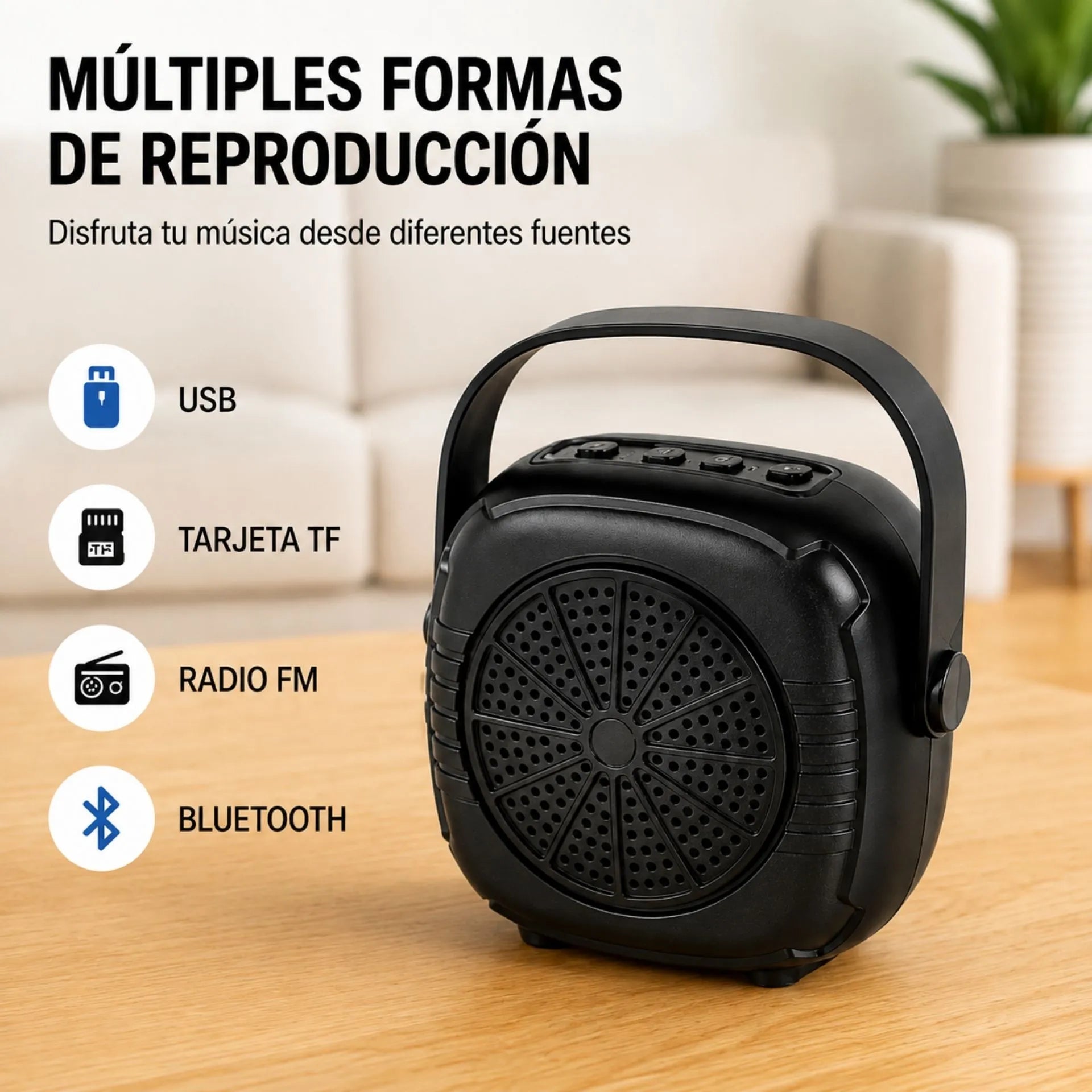 Mini Parlante Bluetooth Portátil Recargable 5W GREATNICE GTS-1683