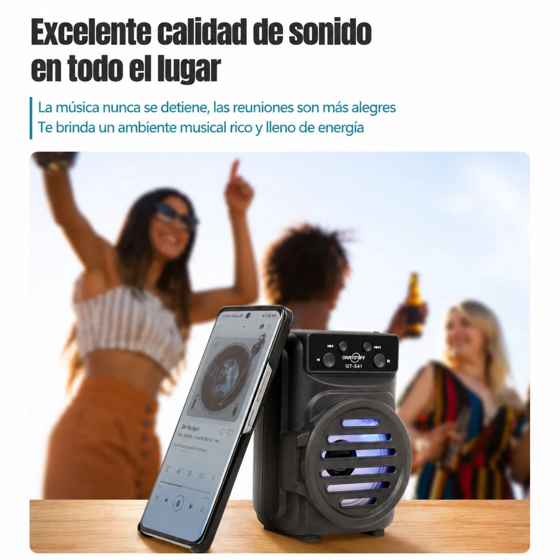 Parlante Bluetooth Portátil Recargable 5W GREATNICE GTS-1961