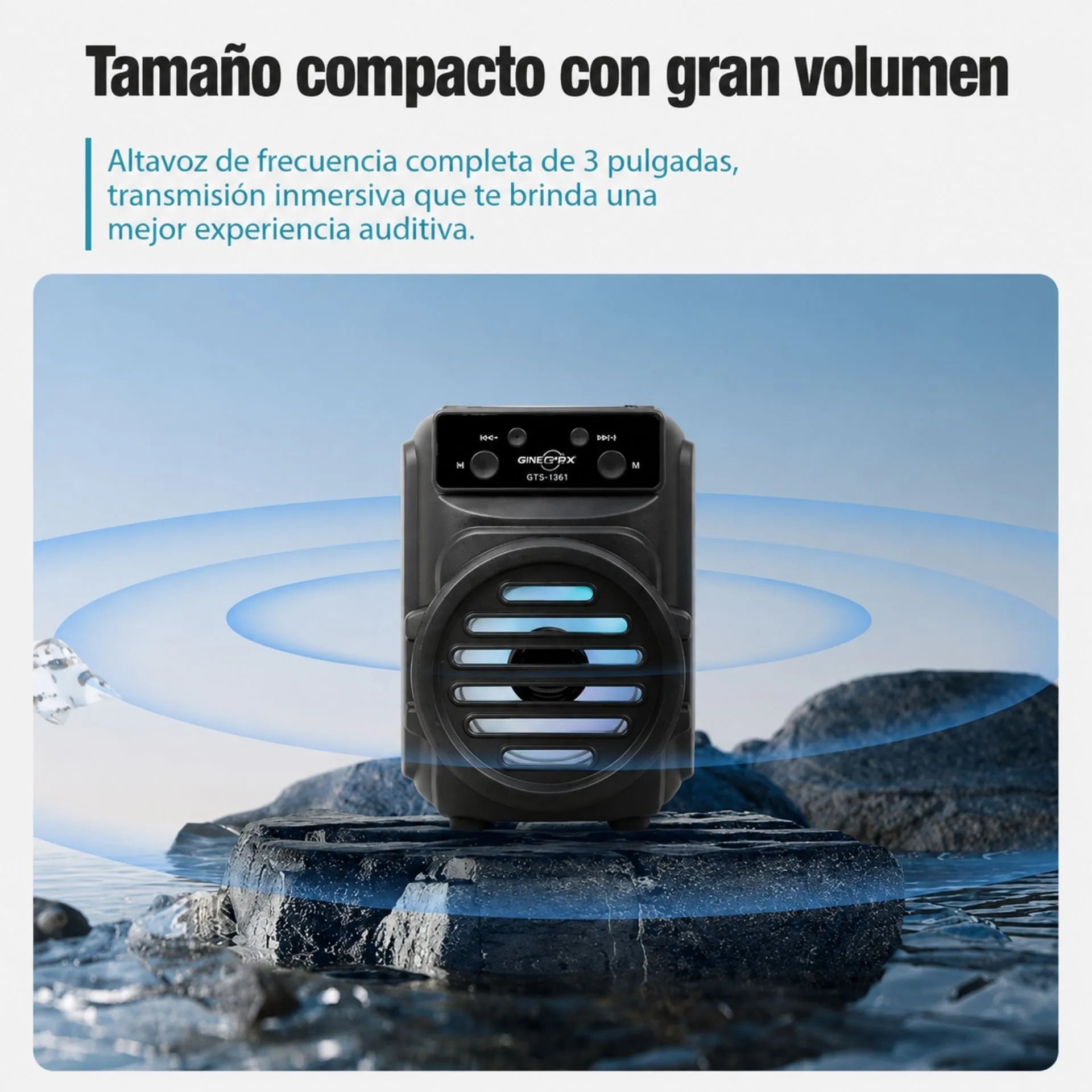 Parlante Bluetooth Portátil Recargable 5W GREATNICE GTS-1961