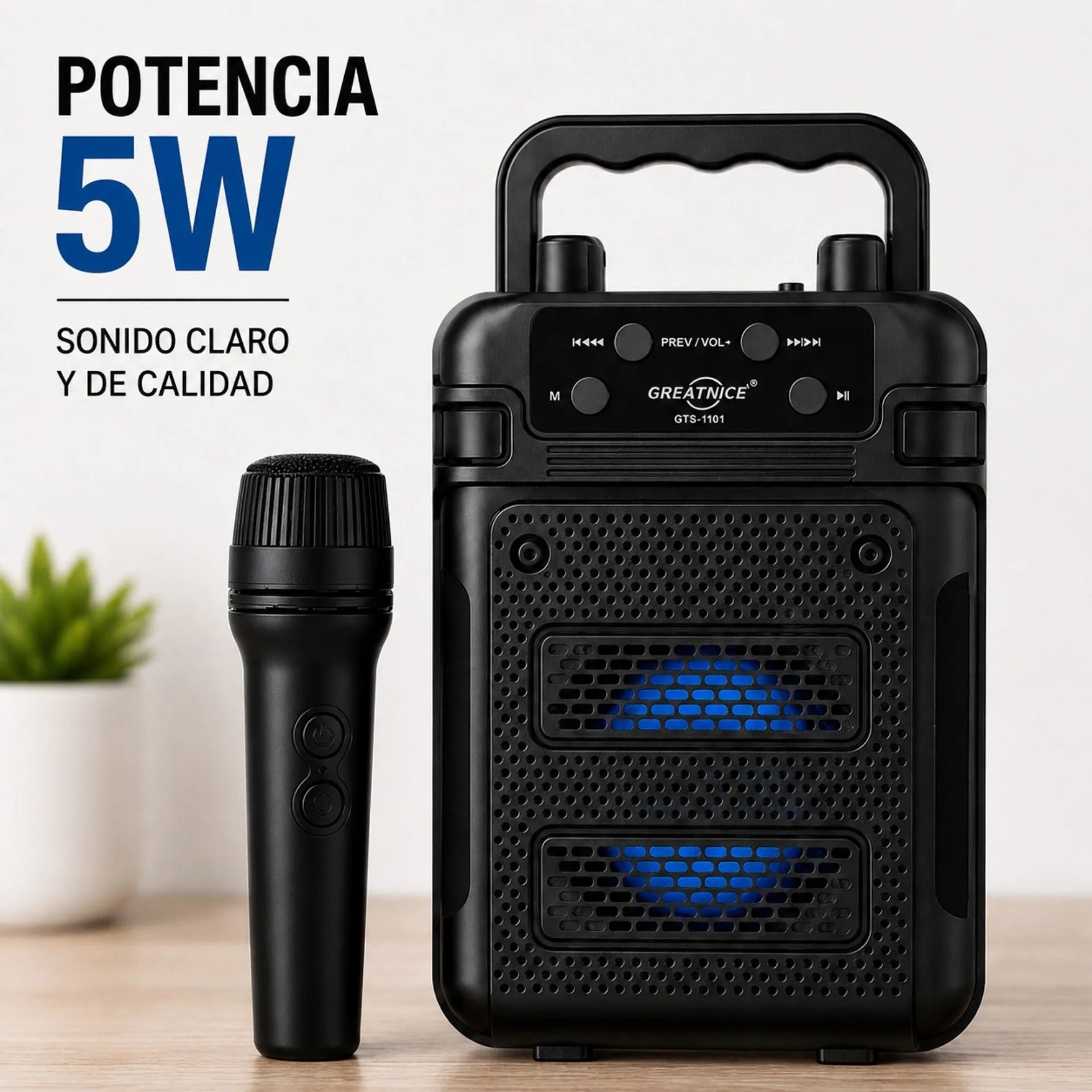 Parlante Bluetooth 5W Con Micrófono GREATNICE GTS-2333