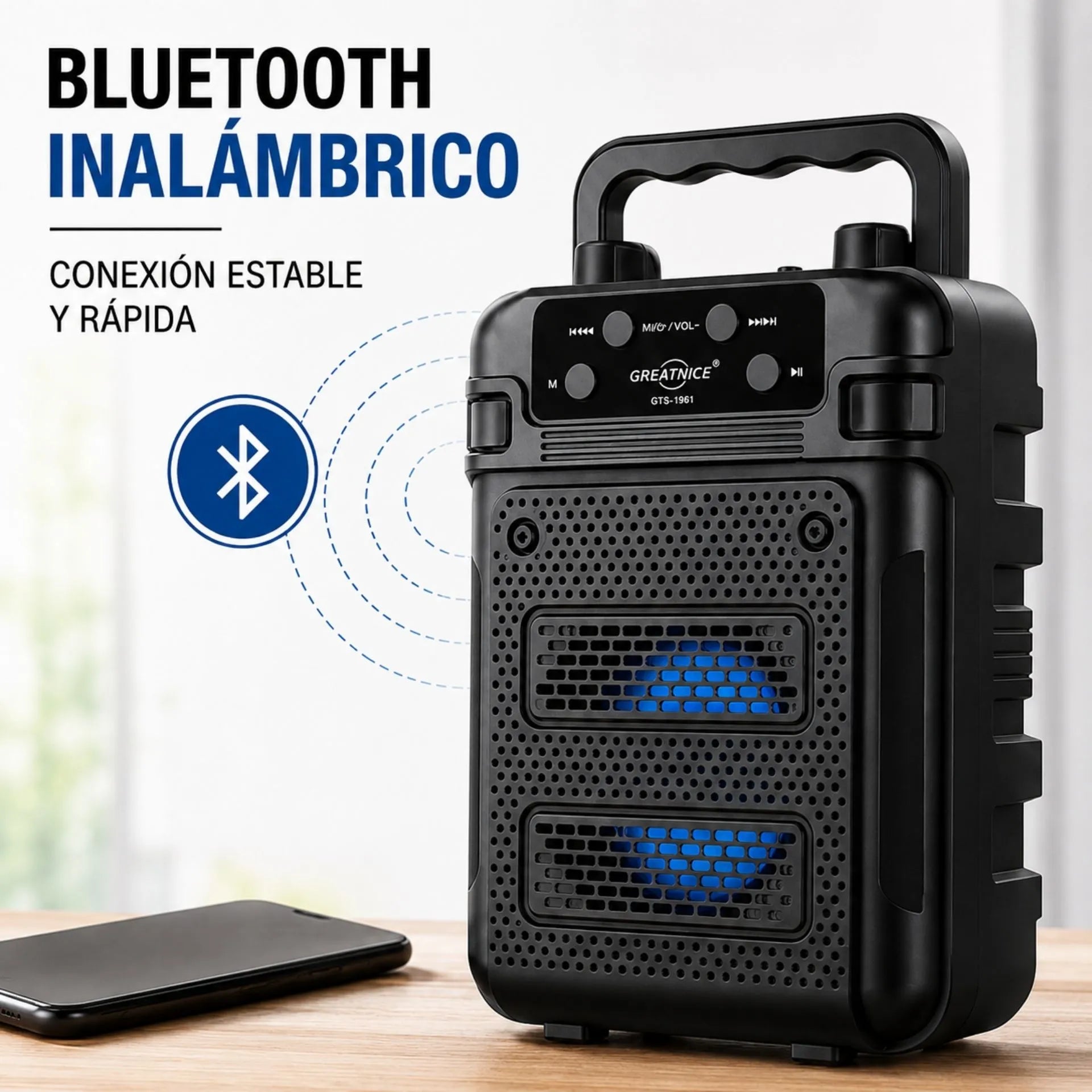 Parlante Bluetooth 5W Con Micrófono GREATNICE GTS-2333