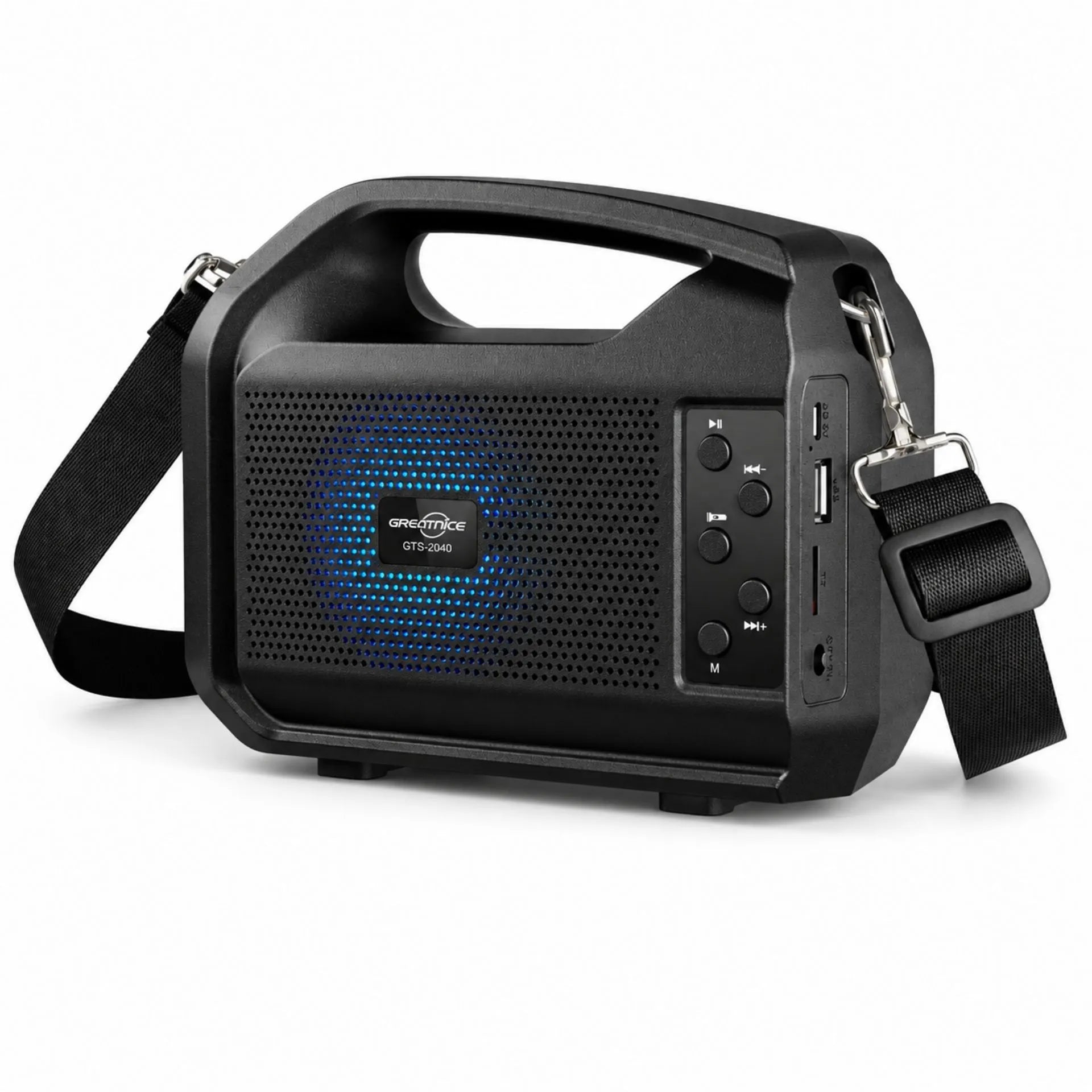 Radio Parlante Bluetooth Con Panel Solar, Linterna y Correa Portátil GTS-2040