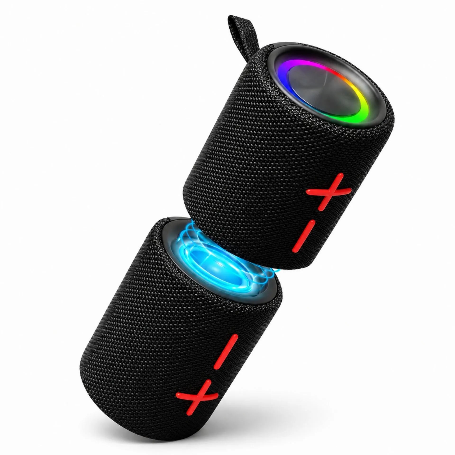 Parlante Inalambrico Bluetooth Dúo TWS Con Luz RGB RX19