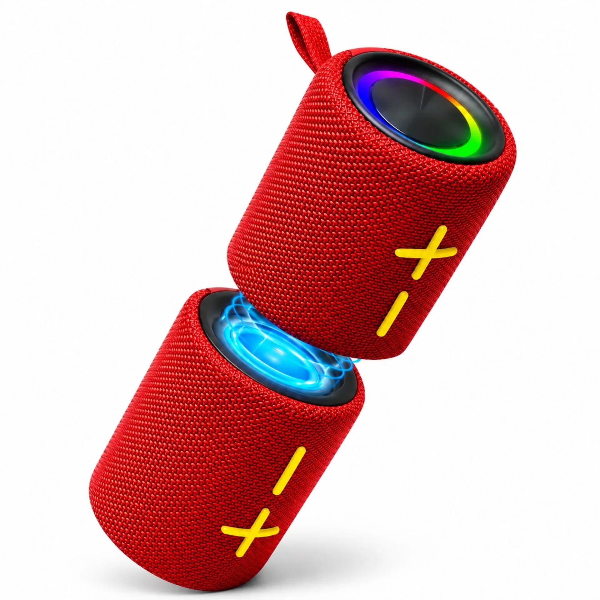 Parlante Inalambrico Bluetooth Dúo TWS Con Luz RGB RX19