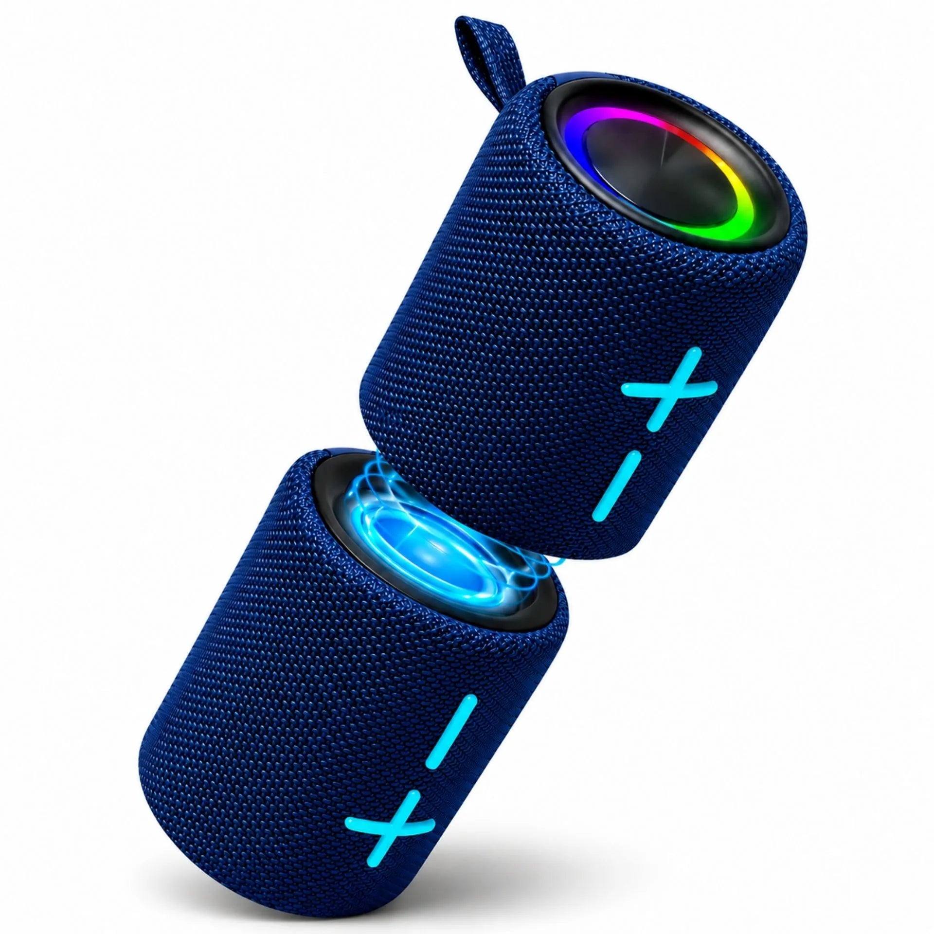 Parlante Inalambrico Bluetooth Dúo TWS Con Luz RGB RX19