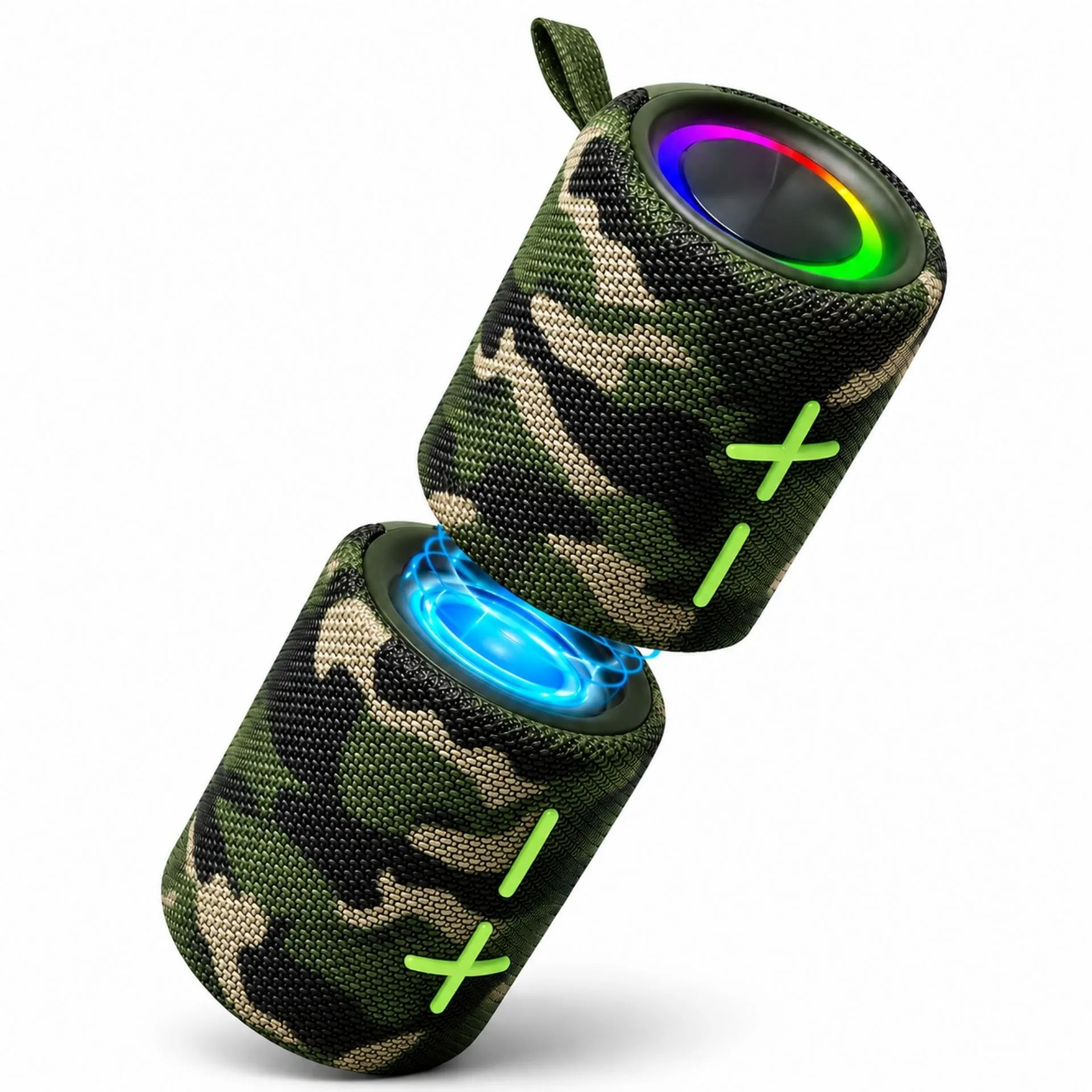 Parlante Inalambrico Bluetooth Dúo TWS Con Luz RGB RX19