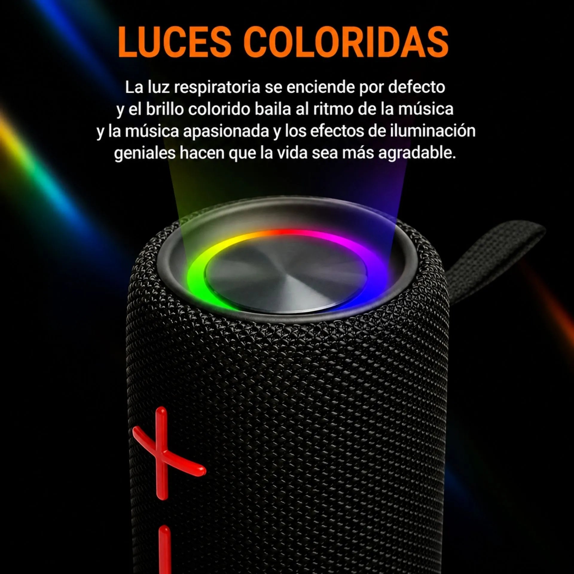 Parlante Inalambrico Bluetooth Dúo TWS Con Luz RGB RX19