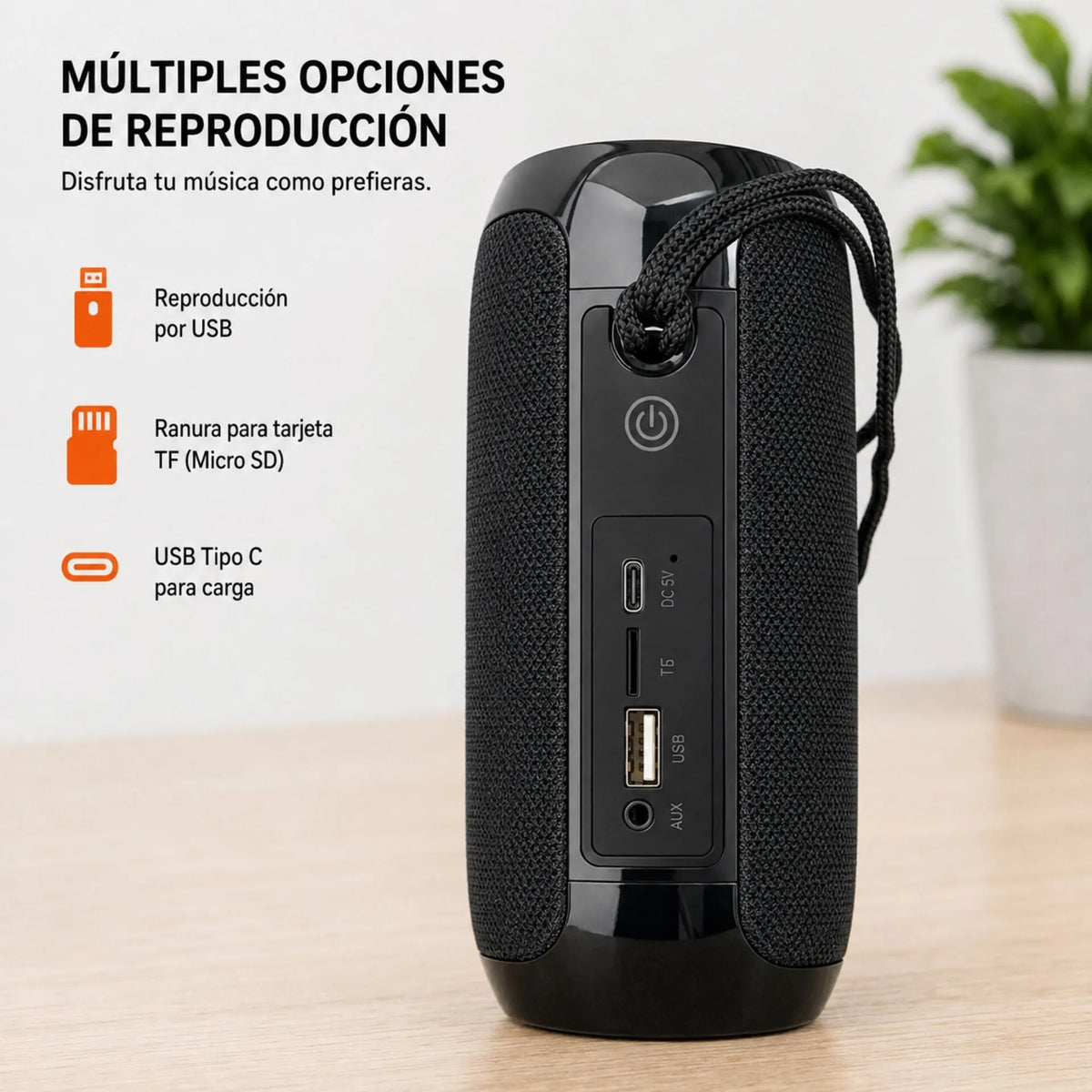 Parlante Portátil Bluetooth Recargable 10W Con TWS T&G TG-117