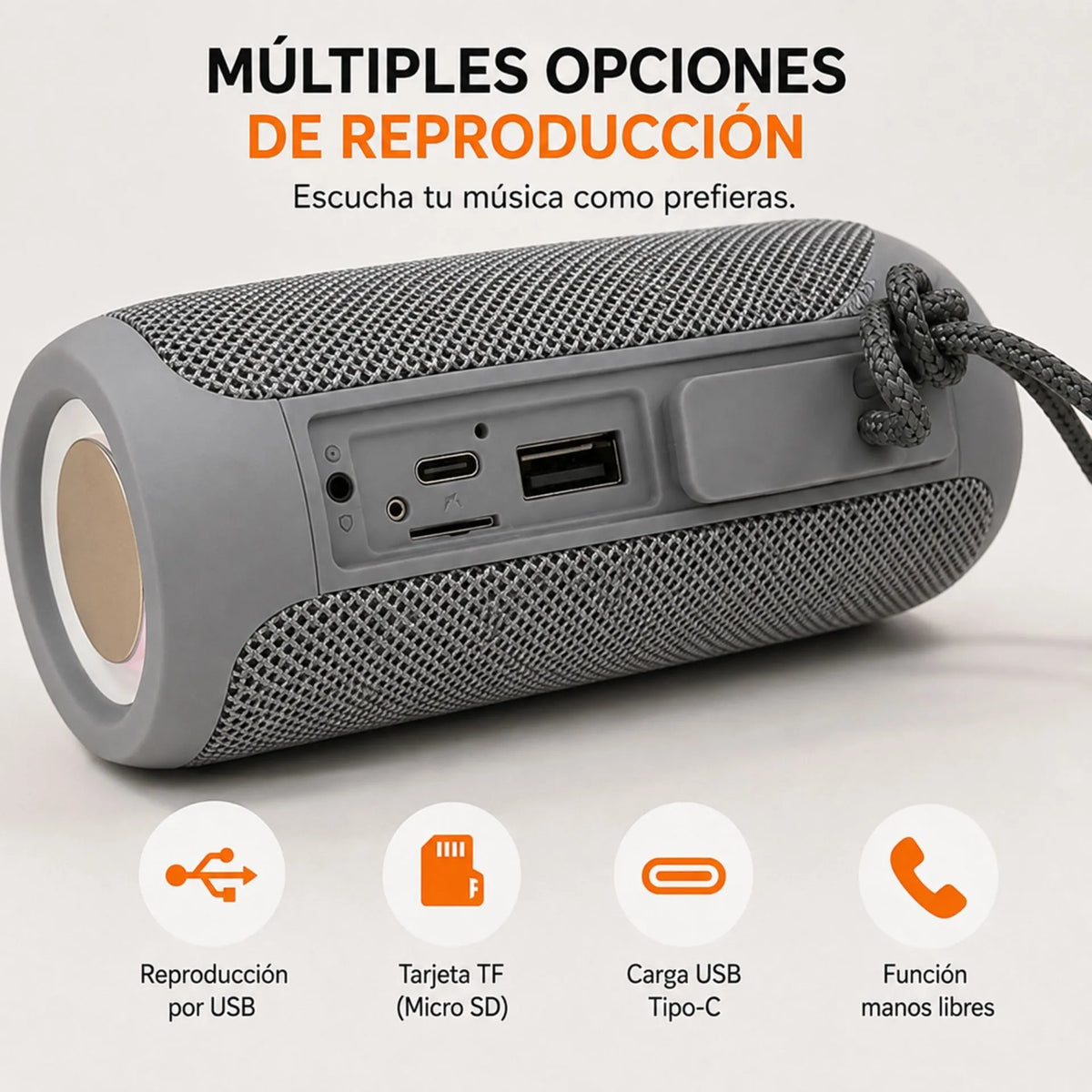 Parlante Portátil Recargable Bluetooth 10W Con TWS E IPX4 T&G TG-227