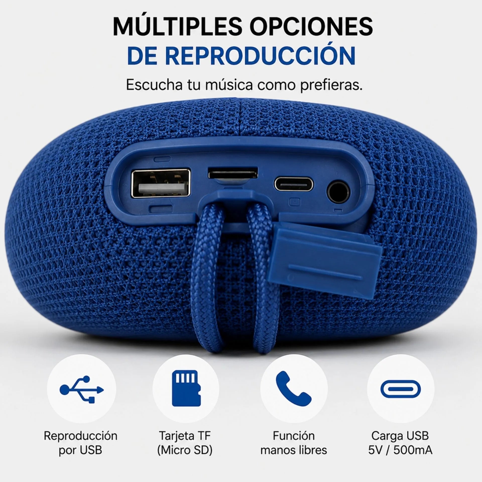 Parlante Portátil Recargable Bluetooth 5W Con TWS Y Luz LED T&G TG-337