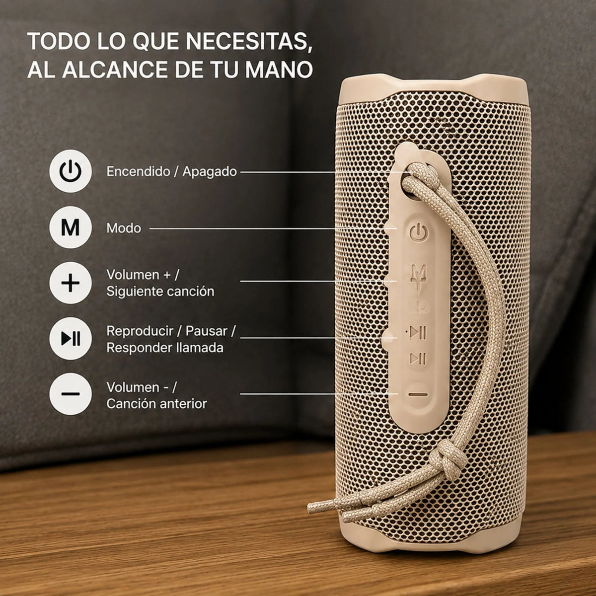 Parlante Portátil Recargable Bluetooth 10W Con Manos Libres T&G TG-468