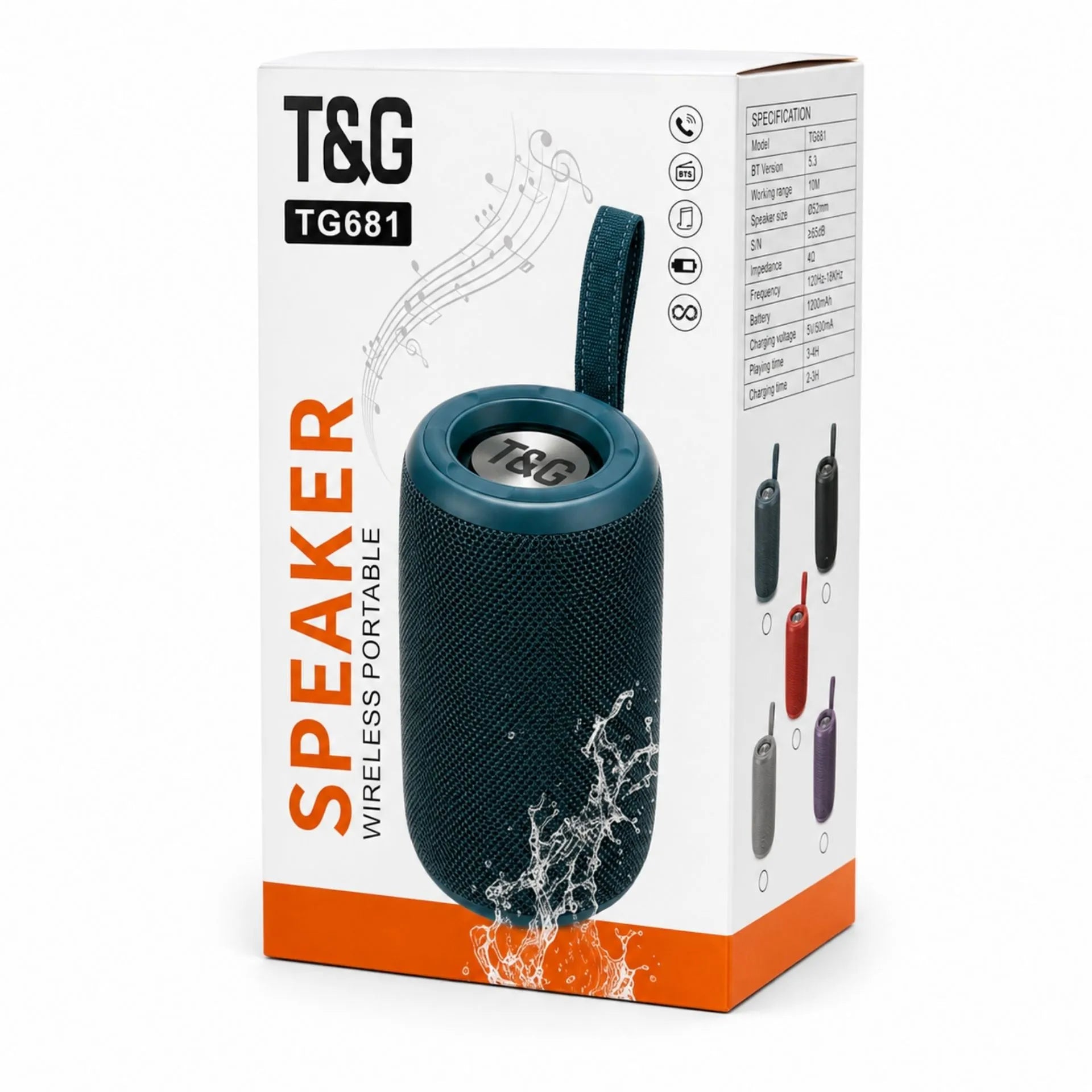 Parlante Portátil Bluetooth Recargable 5W Con TWS T&G TG681
