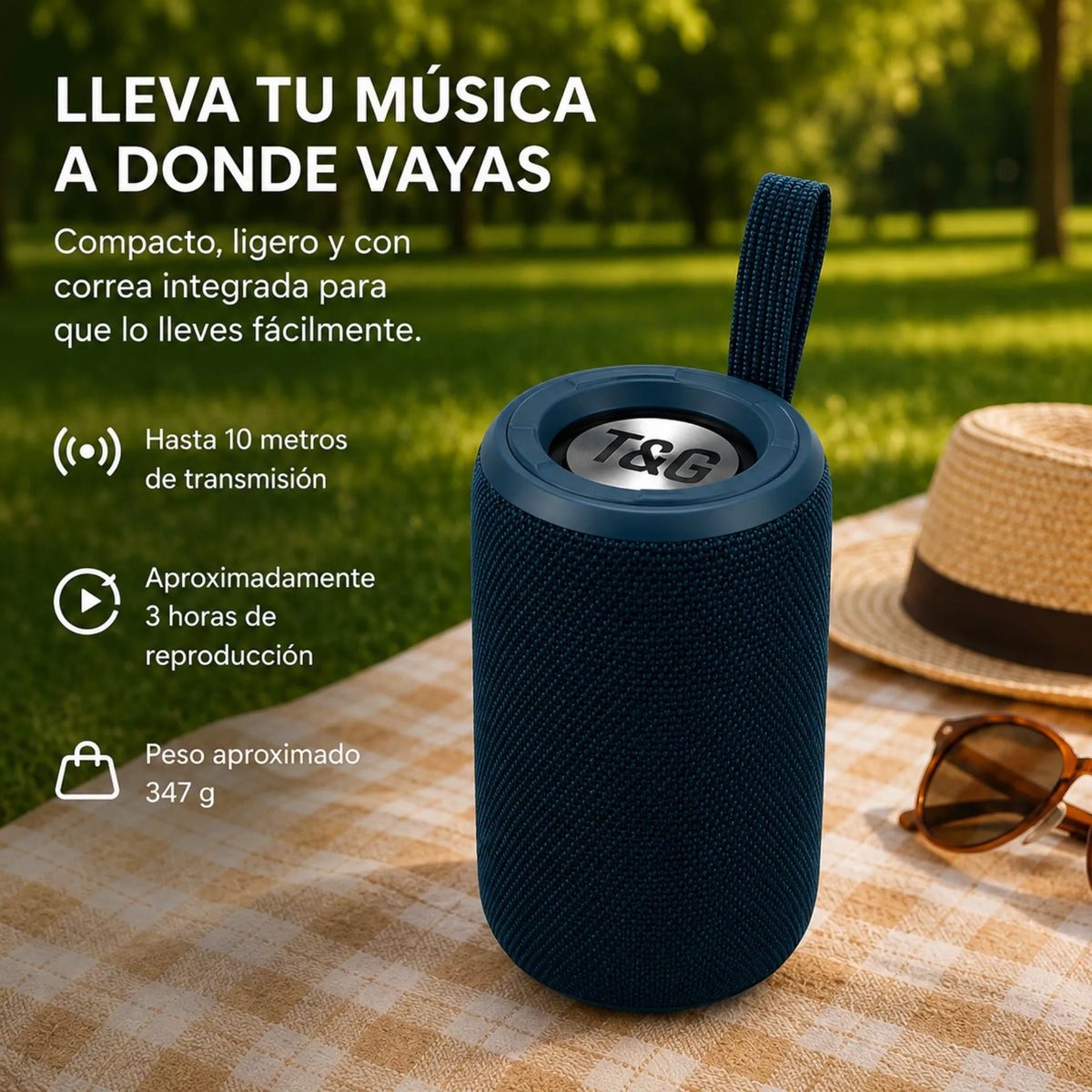 Parlante Portátil Bluetooth Recargable 5W Con TWS T&G TG681