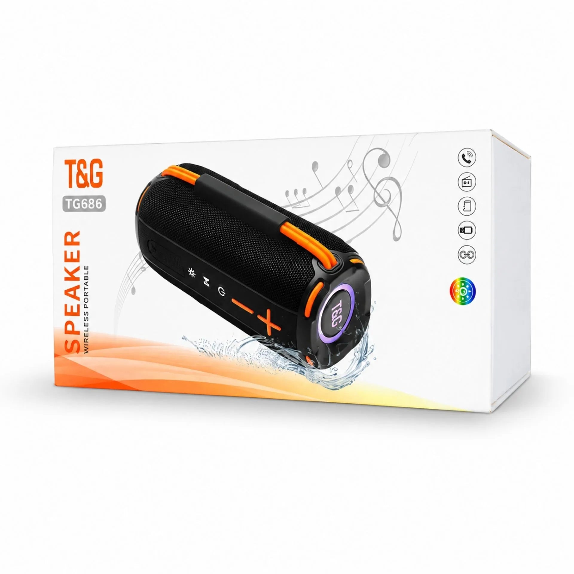 Parlante Portátil Recargable Bluetooth 10W T&G TG696
