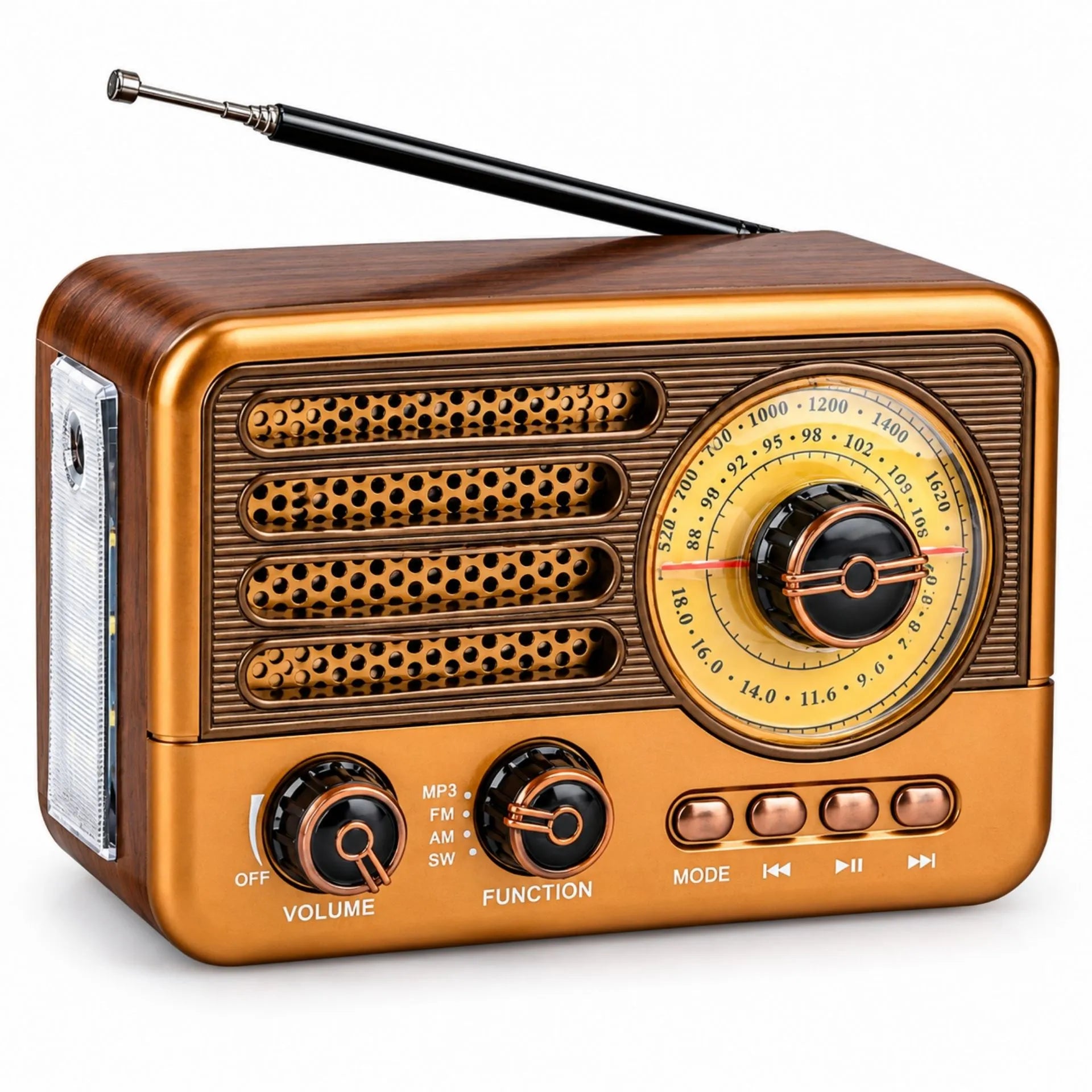 Radio Parlante Beck Play Vintage Recargable Con Radio FM/AM/SW BP-RV179BT