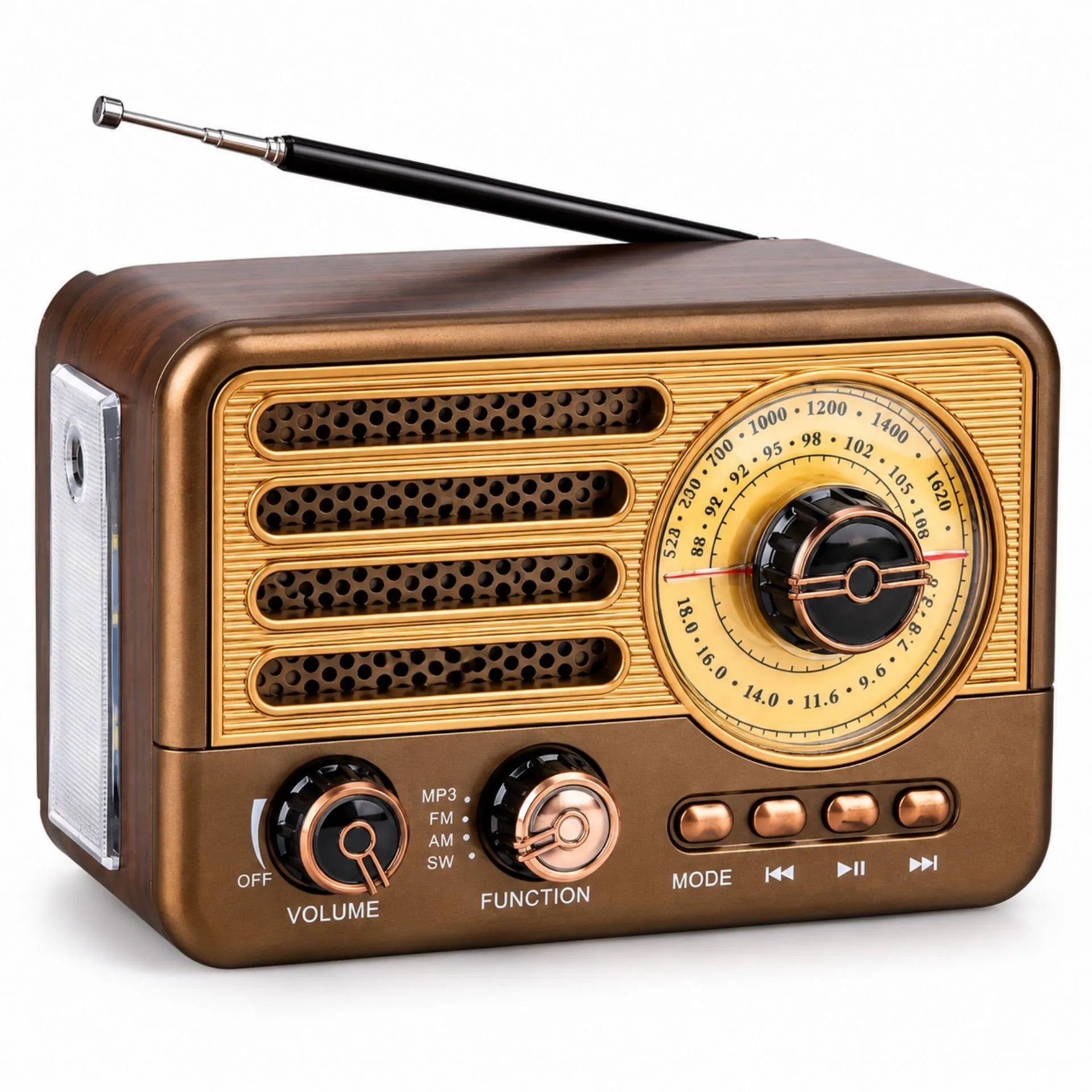 Radio Parlante Beck Play Vintage Recargable Con Radio FM/AM/SW BP-RV179BT