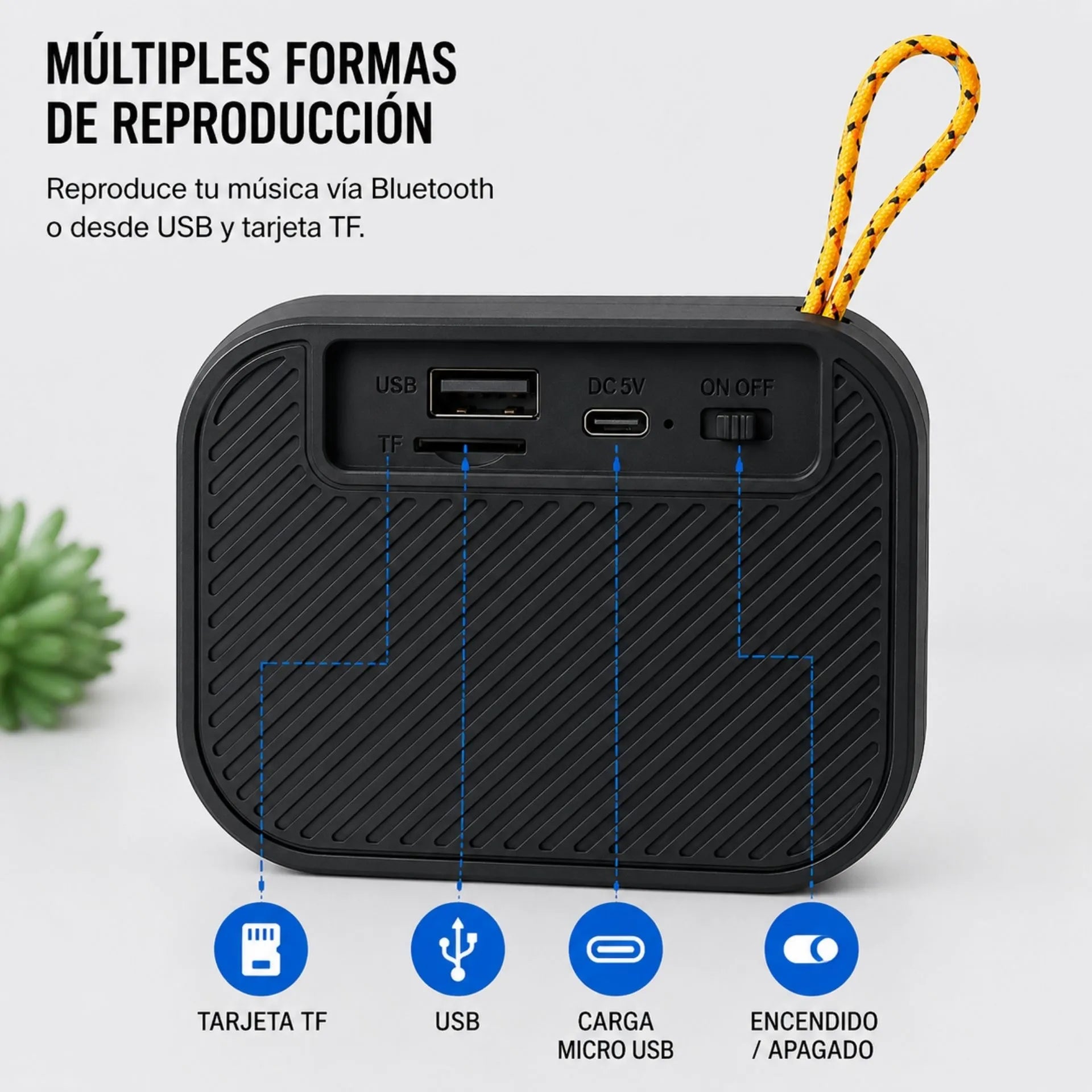 Parlante Bluetooth Portátil 5W Con USB Y TF X-516