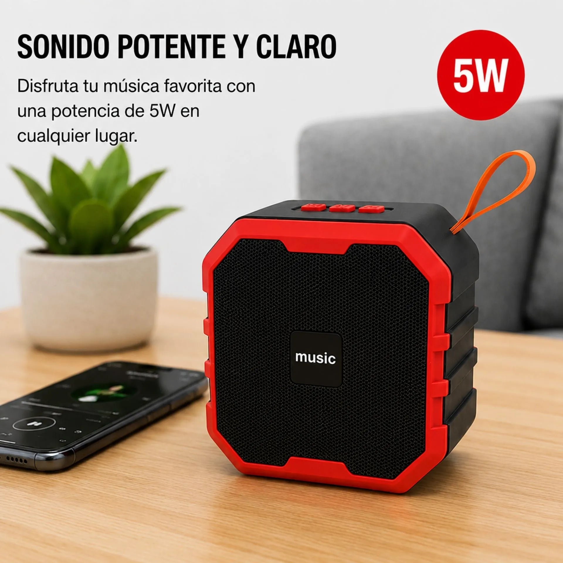 Parlante Bluetooth Portátil 5W Con USB Y TF X-518