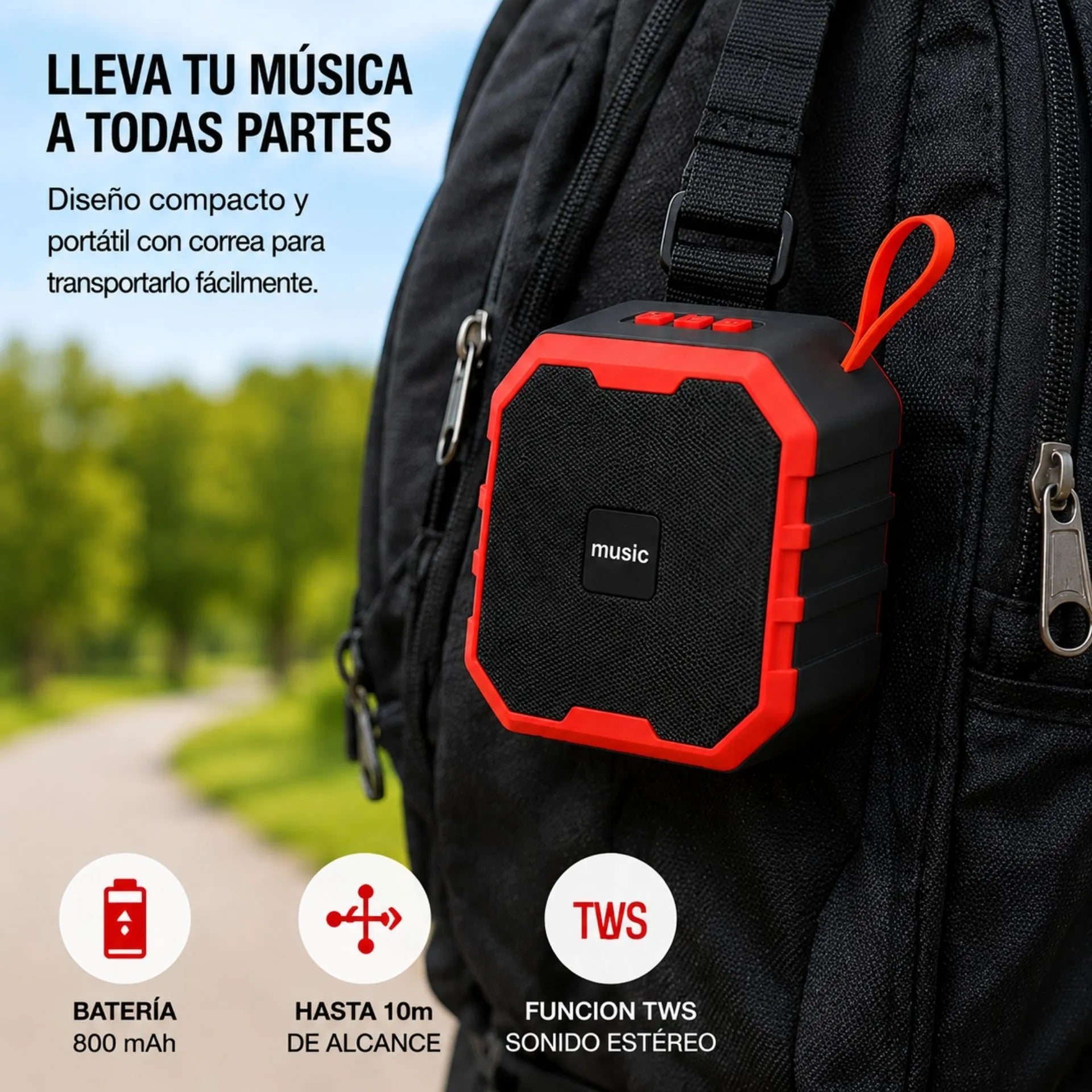 Parlante Bluetooth Portátil 5W Con USB Y TF X-518