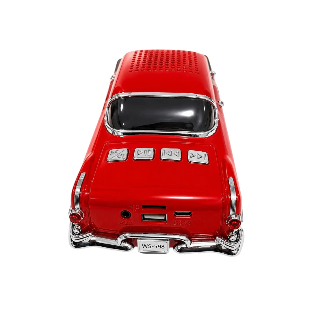 Parlante Bluetooth Retro Tipo Auto Clásico Con Luces LED WS-598