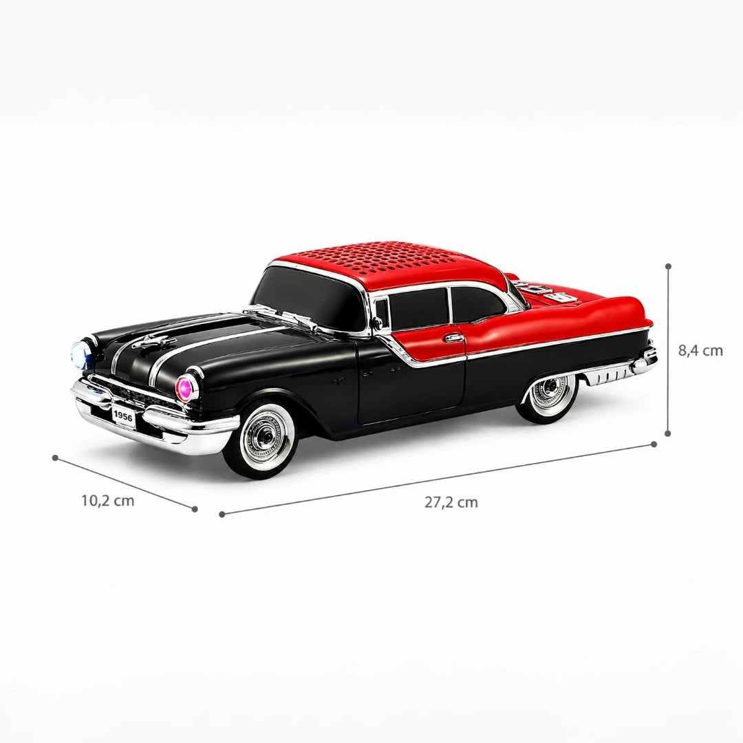Parlante Bluetooth Retro Tipo Auto Clásico Con Luces LED WS-598