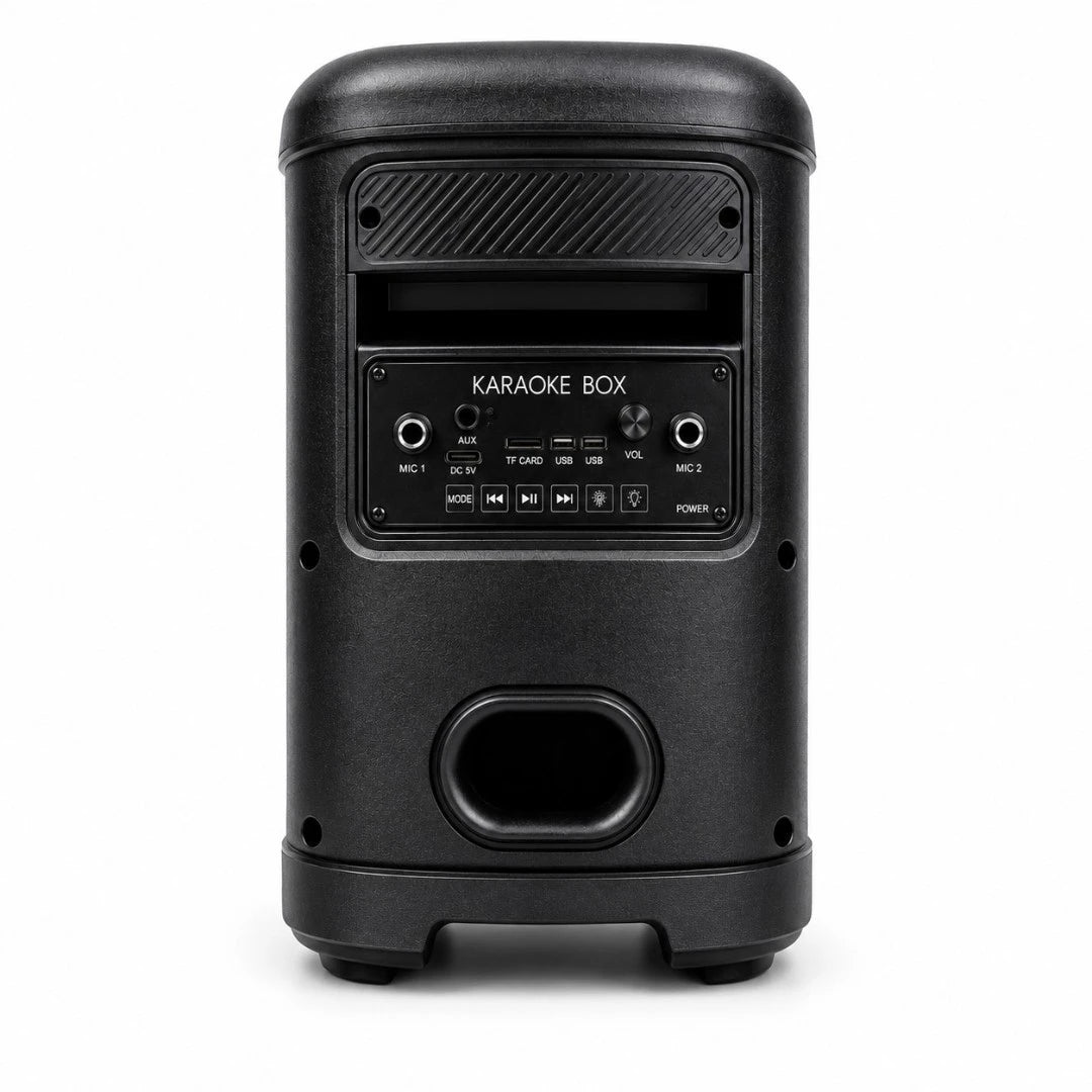 Parlante Cabina Bluetooth 8 Pulgadas Recargable Con Luces RGB Y Micrófonos Brodu BTS-2102
