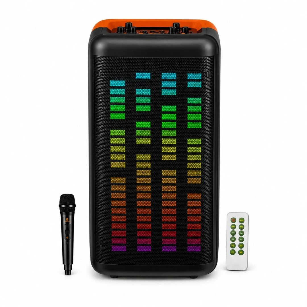 Parlante Cabina Bluetooth Torre 8 Pulgadas Con Luces RGB y Micrófono Kbroad KTS-1760