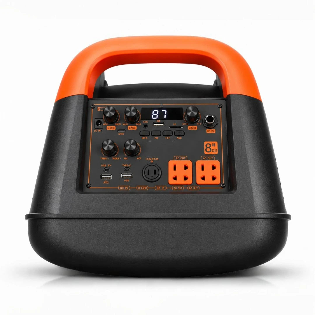 Parlante Cabina Bluetooth Torre 8 Pulgadas Con Luces RGB y Micrófono Kbroad KTS-1760