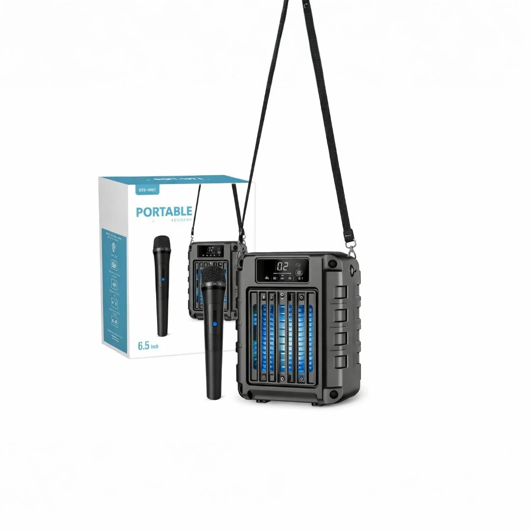 Radio Parlante Bluetooth Con Micrófono Karaoke y Luces RGB GTS-1797