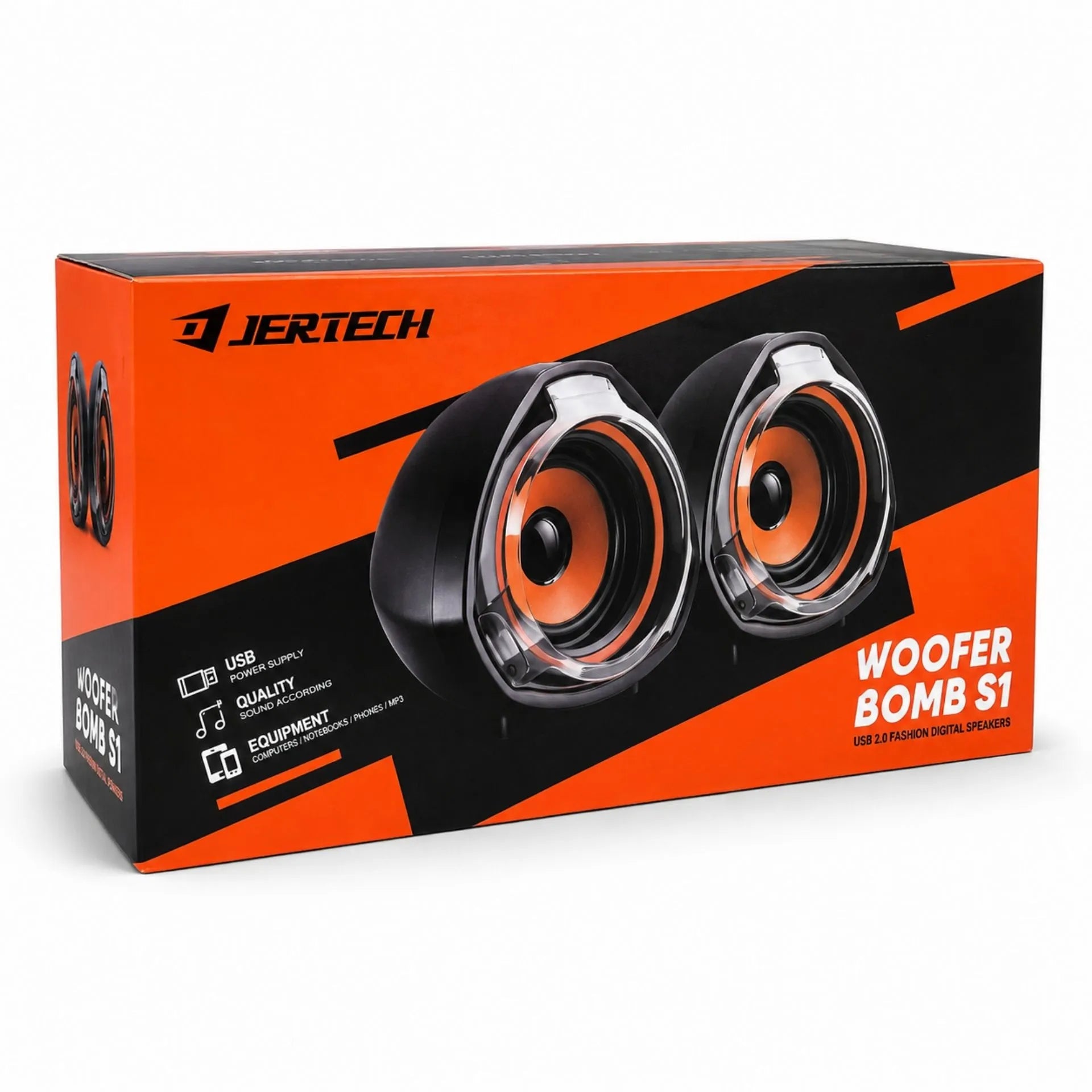 Parlantes Multimedia USB 2.0 Estéreo 10W para Computador Jertech S1