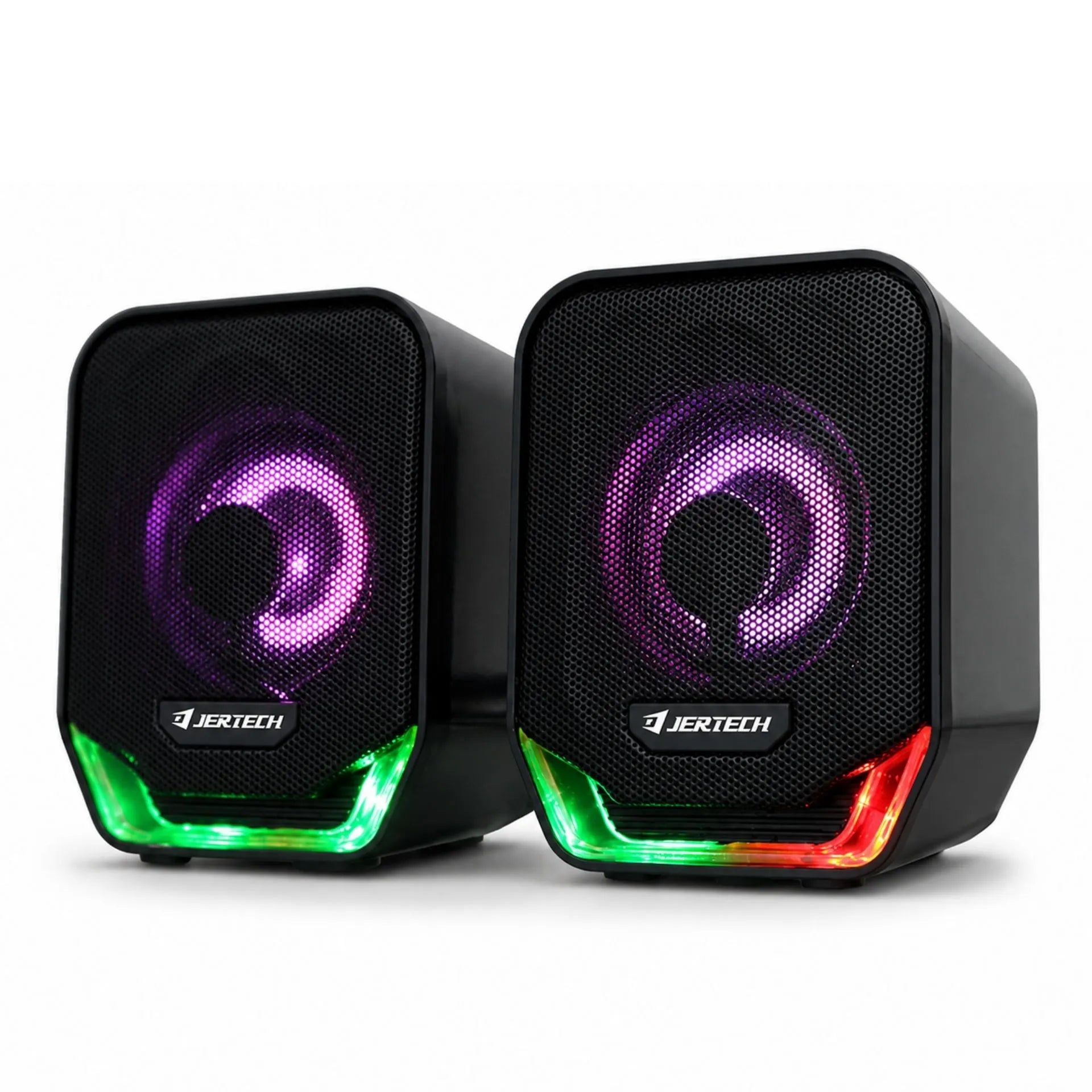 Parlantes Multimedia USB 2.0 RGB Estéreo 10W para Computador Jertech S4