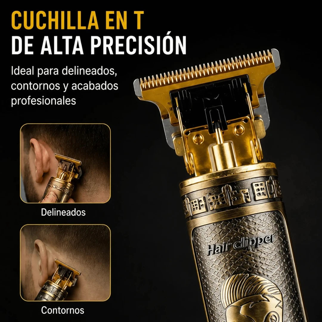 Patillera Profesional Inalámbrica Baihuo City Con Cuchilla Recargable USB MY-7567