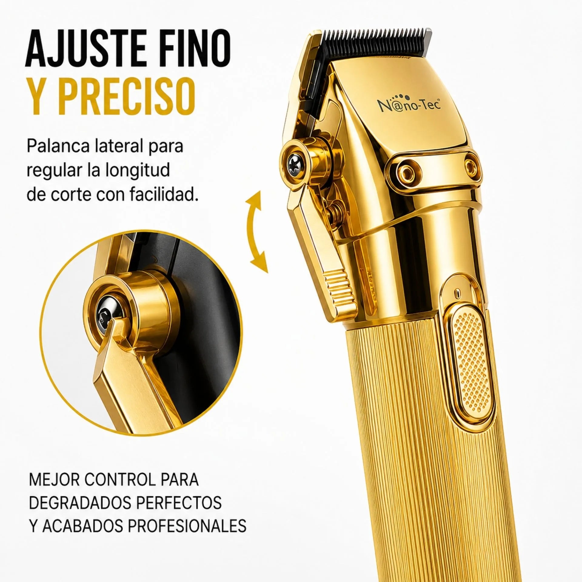 Máquina Cortadora De Cabello Recargable Con Pantalla LED Nano-Tec NT-CP653