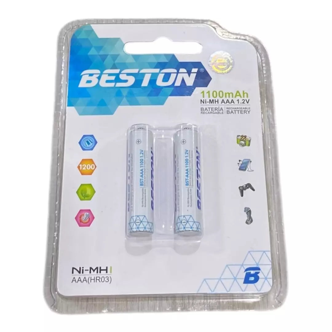 Baterias Beston AAA Recargables BST-AAA750X2