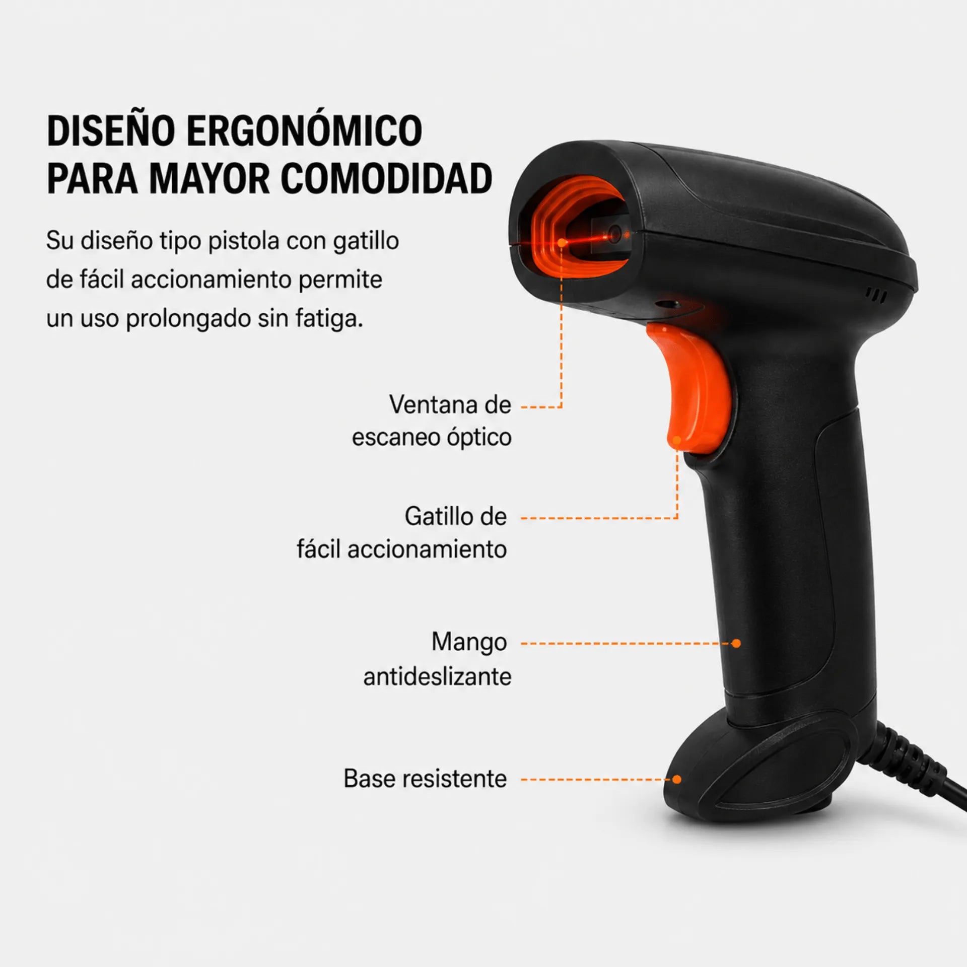 Pistola Lector De Código De Barras USB Plug & Play Baihuo City MY-7715