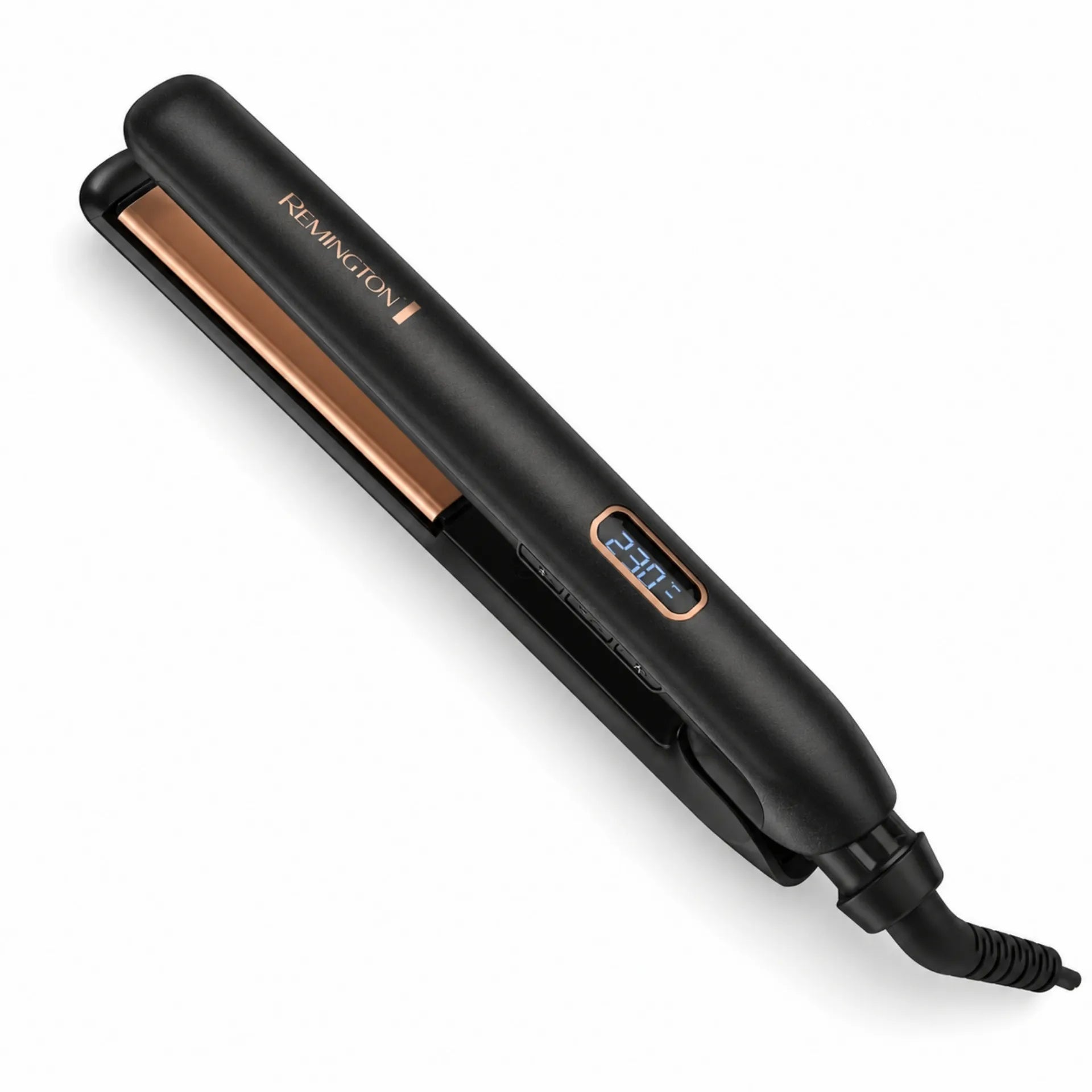 Plancha Alisadora Remington Almond Radiance Con Aceite De Almendras Y Pantalla LCD S17A