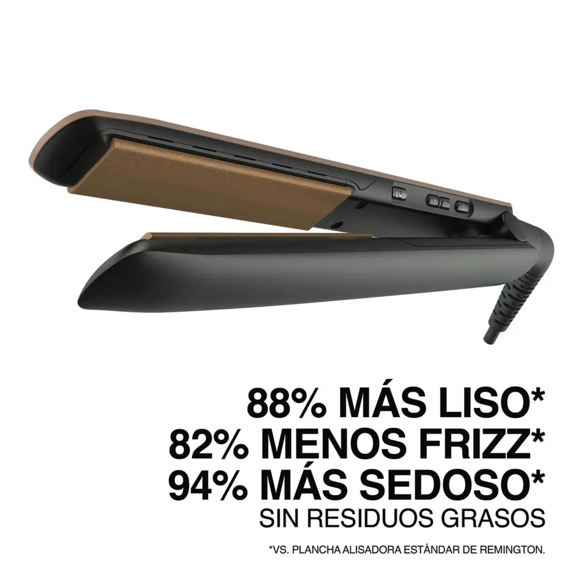 Plancha Alisadora Remington Keratina Therapy Con Placas Cerámicas Y Pantalla LED S8599