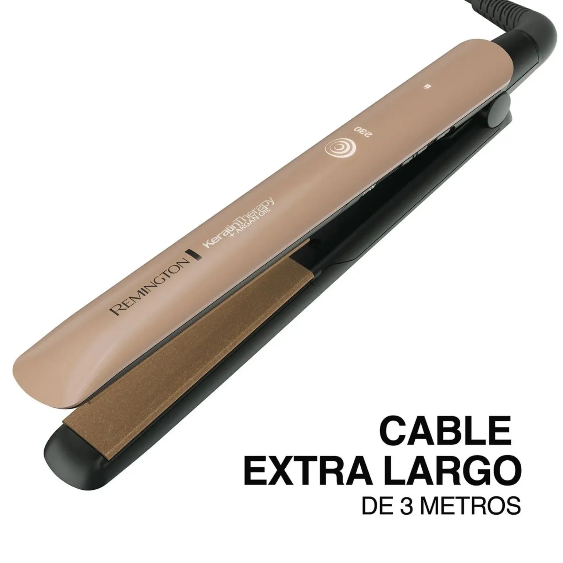 Plancha Alisadora Remington Keratina Therapy Con Placas Cerámicas Y Pantalla LED S8599