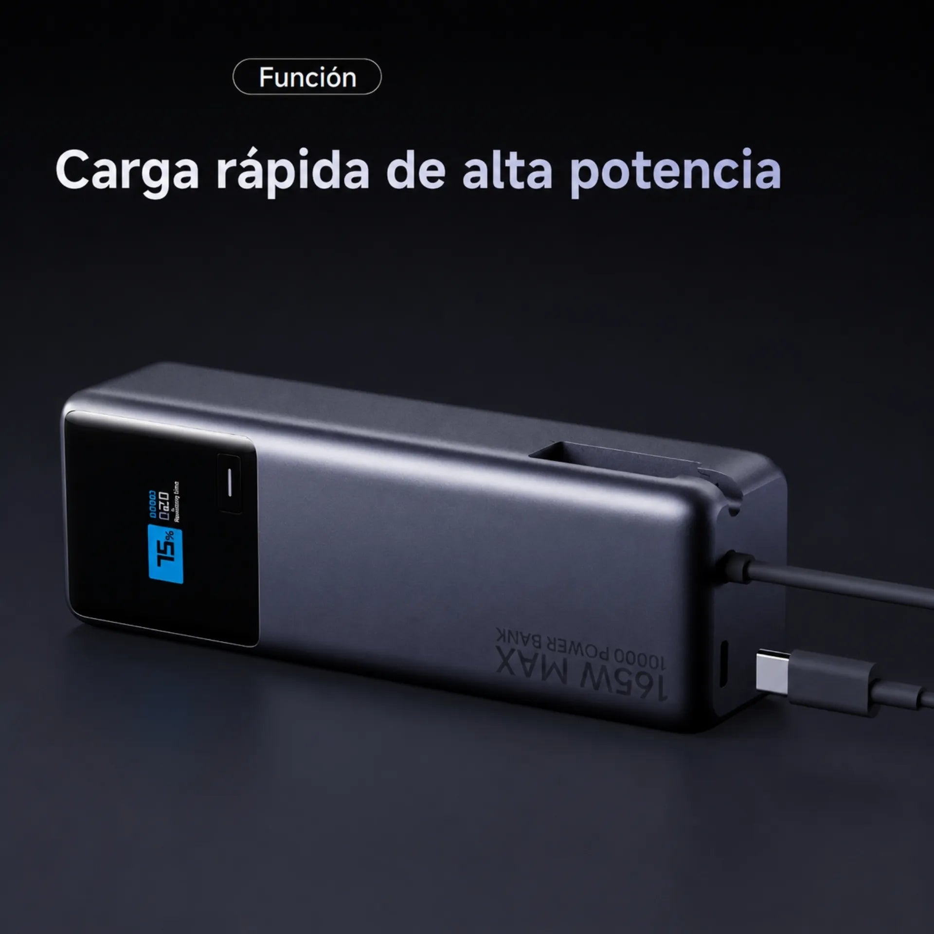 Power Bank Xiaomi HyperCharge 10000mAh 165W Con Cable USB-C Integrado Y Pantalla Inteligente BHR9361GL