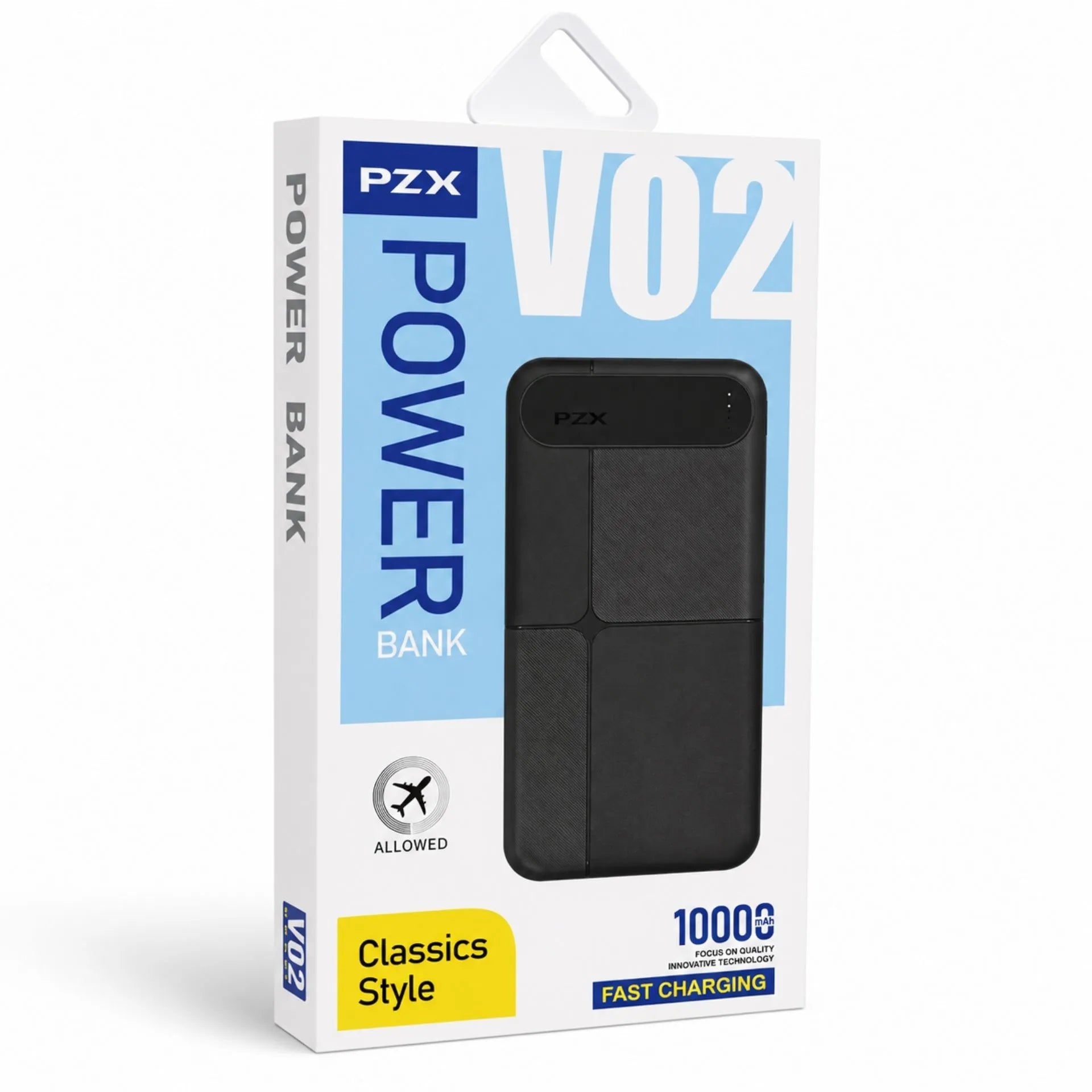Power Bank 10.000 mAh Doble USB Y Salida Tipo C PZX V02