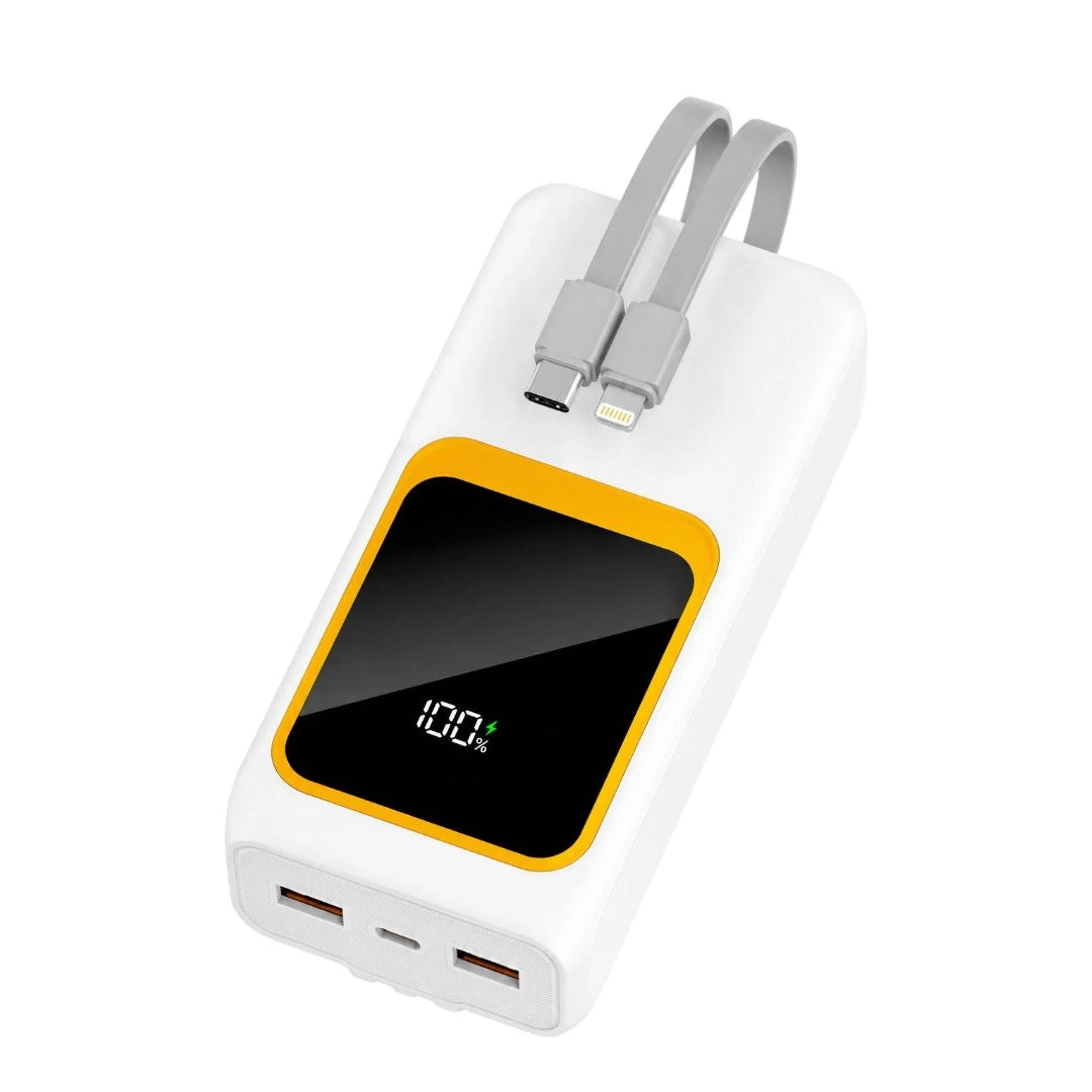Power Bank PZX De 20.000 mAh Carga Rapida Con Pantalla Led y Cables Incorporados V27