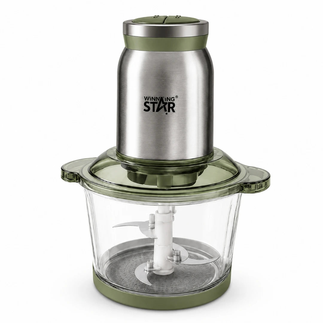 Procesador De Alimentos Winning Star 3L Con Bowl De Vidrio Y Cuchillas De Acero ST-2371