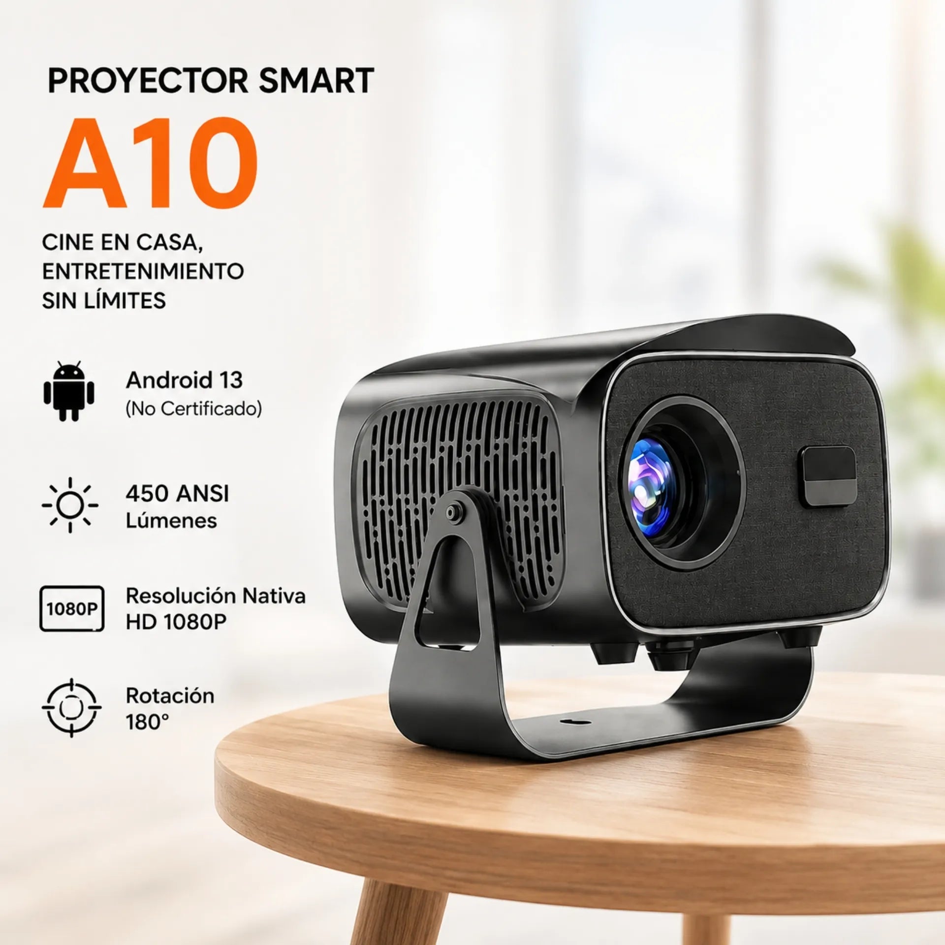 Proyector De Imagen Con 450 Ansi Lumins Con Resolucion Full Hd A10
