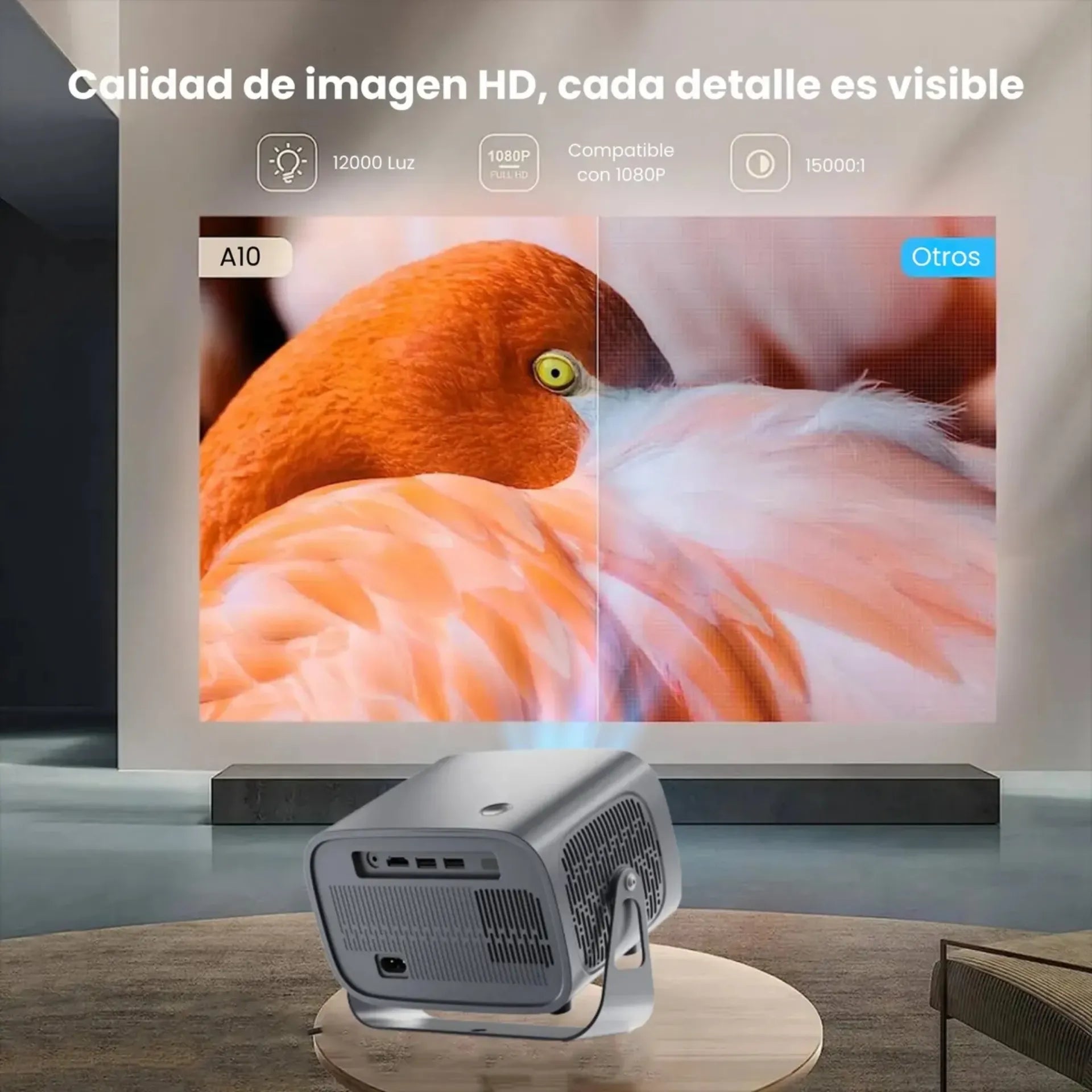 Proyector De Imagen Con 450 Ansi Lumins Con Resolucion Full Hd A10