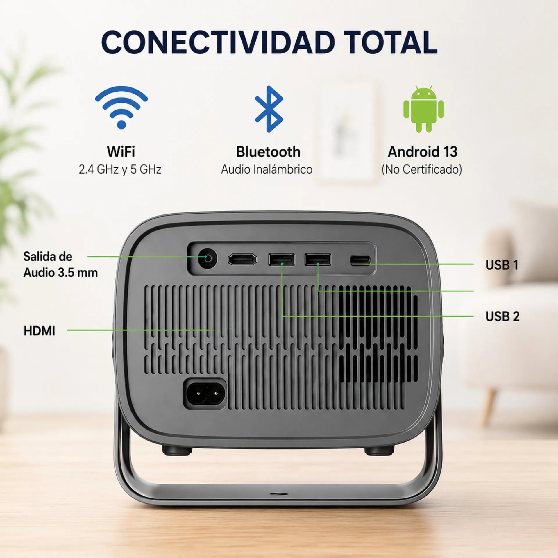 Proyector De Imagen Con 450 Ansi Lumins Con Resolucion Full Hd A10